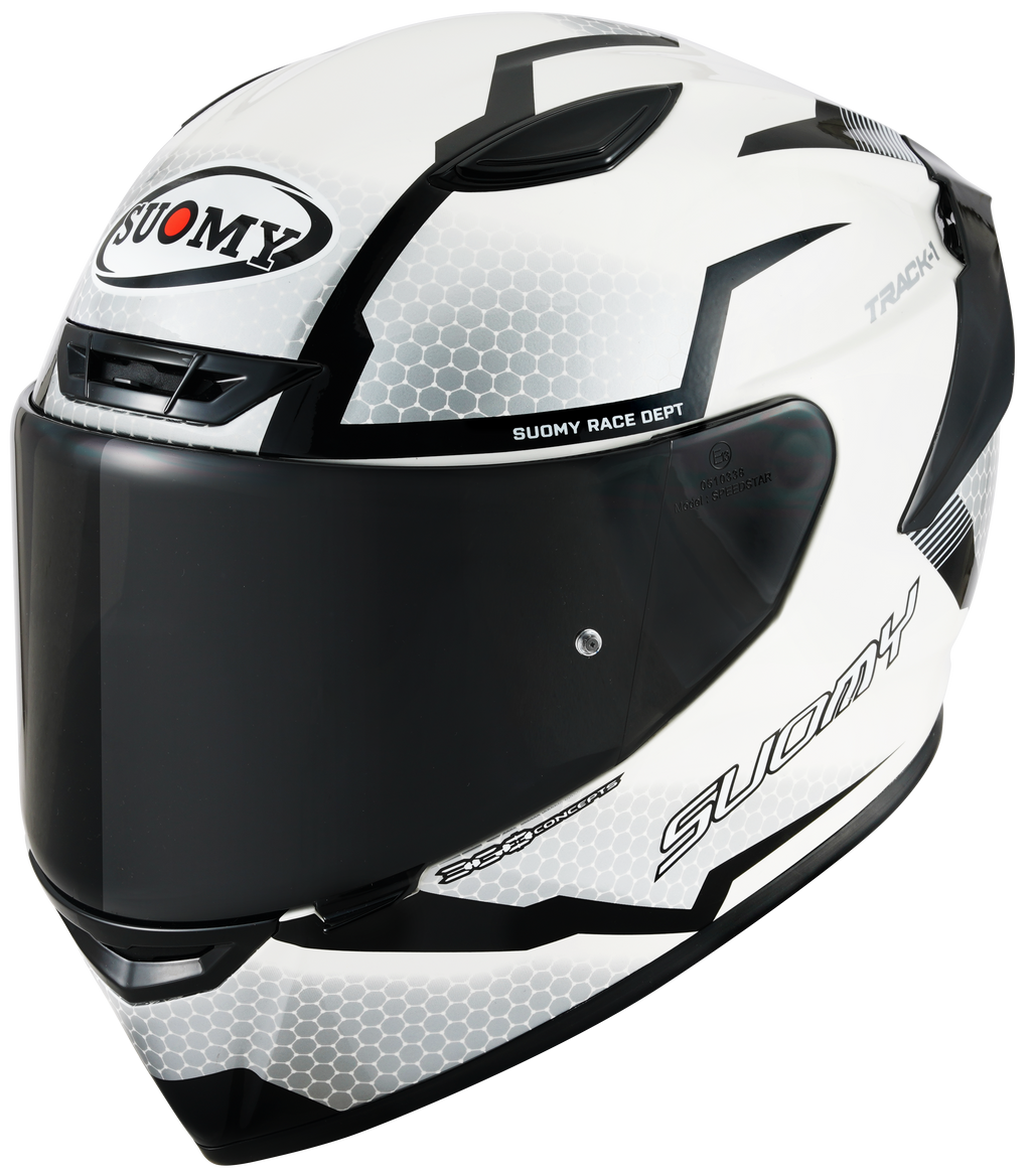 CAPACETE SUOMY TRACK-1 REACTION BRANCO/PRETO /E06 - L -