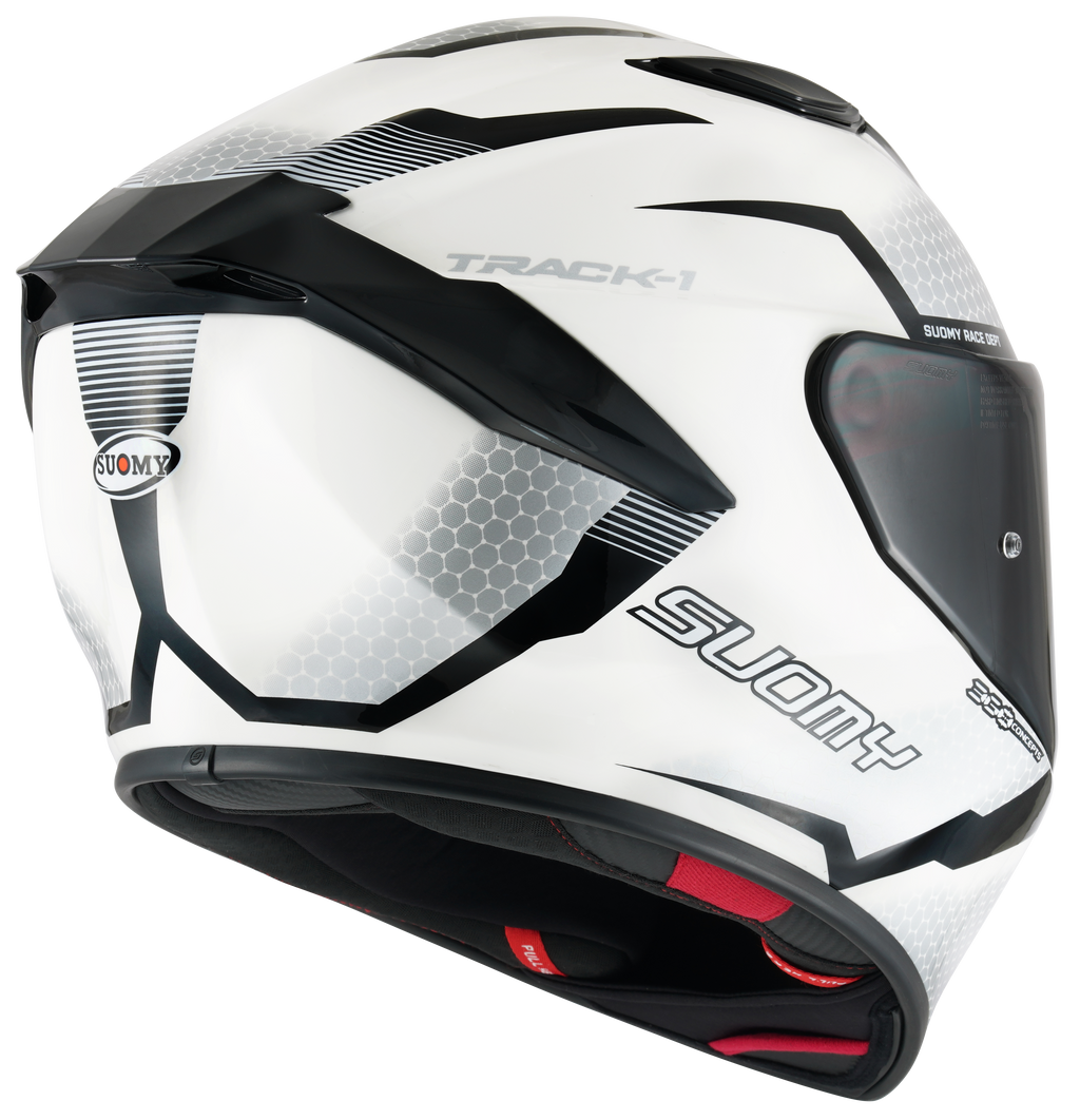 CAPACETE SUOMY TRACK-1 REACTION BRANCO/PRETO /E06 - L -