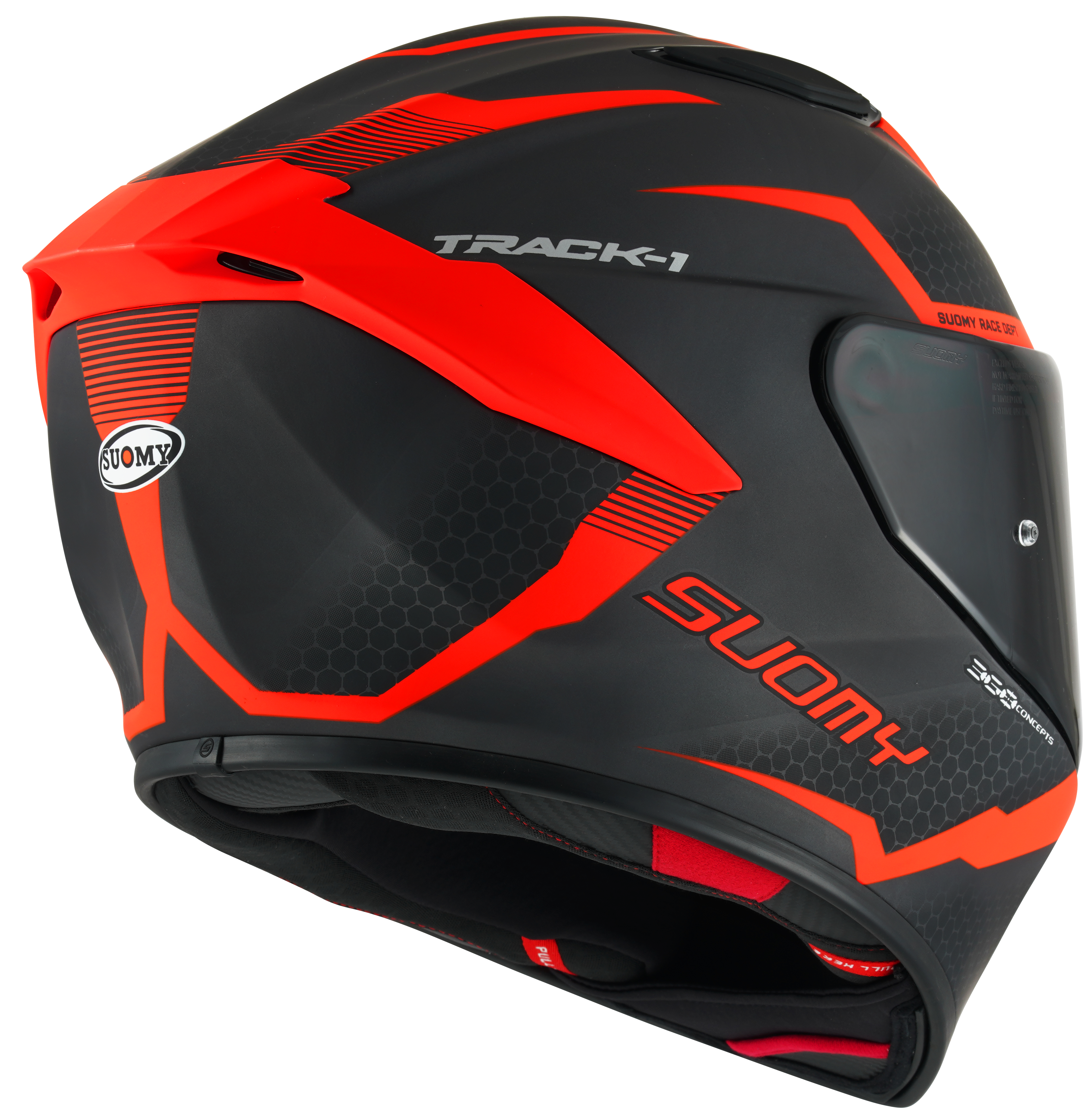 CAPACETE SUOMY TRACK-1 REACTION MAT ANTRACITE/VERMELHO /E06 - M