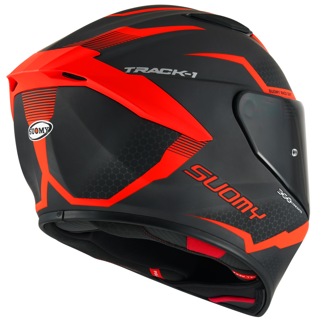CAPACETE SUOMY TRACK-1 REACTION MAT ANTRACITE/VERMELHO /E06 - L