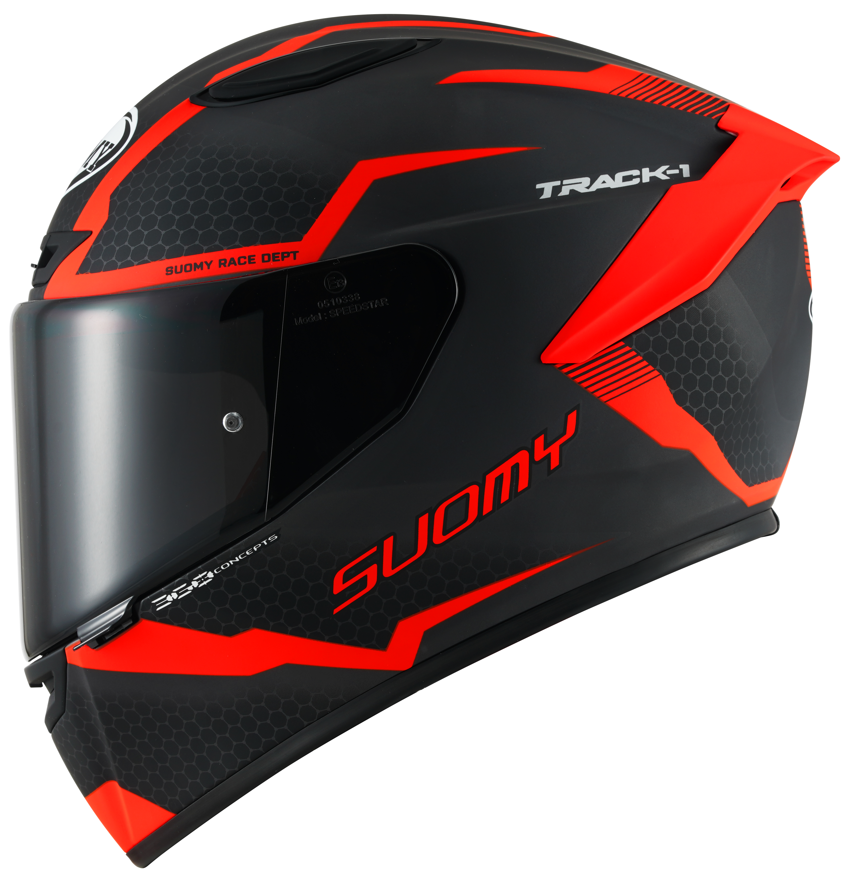 CAPACETE SUOMY TRACK-1 REACTION MAT ANTRACITE/VERMELHO /E06 - XL