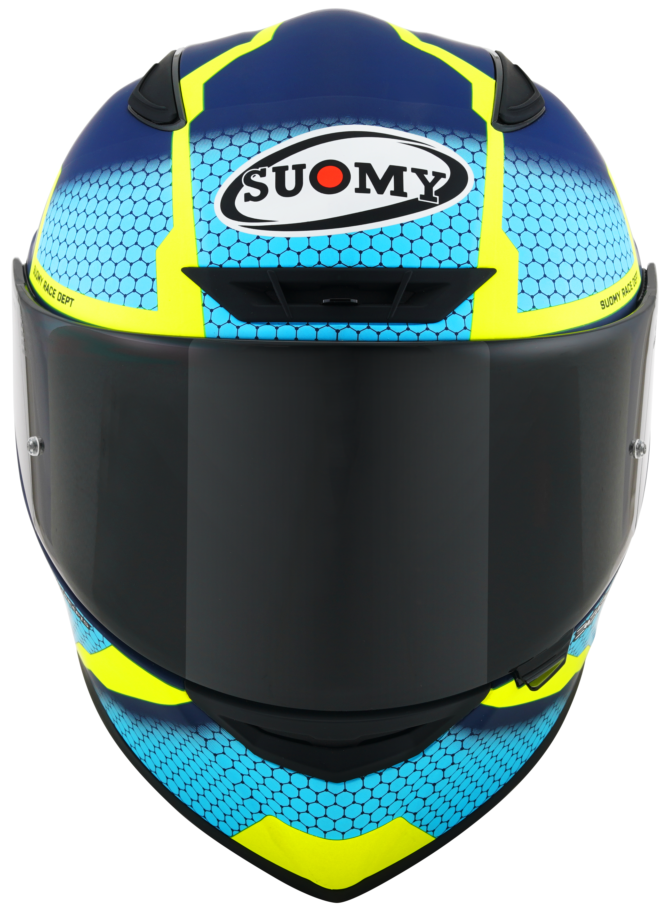 CAPACETE SUOMY TRACK-1 REACTION MAT AZUL/AMARELO /E6 - L -