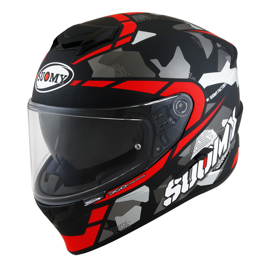 CAPACETE SUOMY STELLAR RACE SQUAD MAT VERMELHO - M -