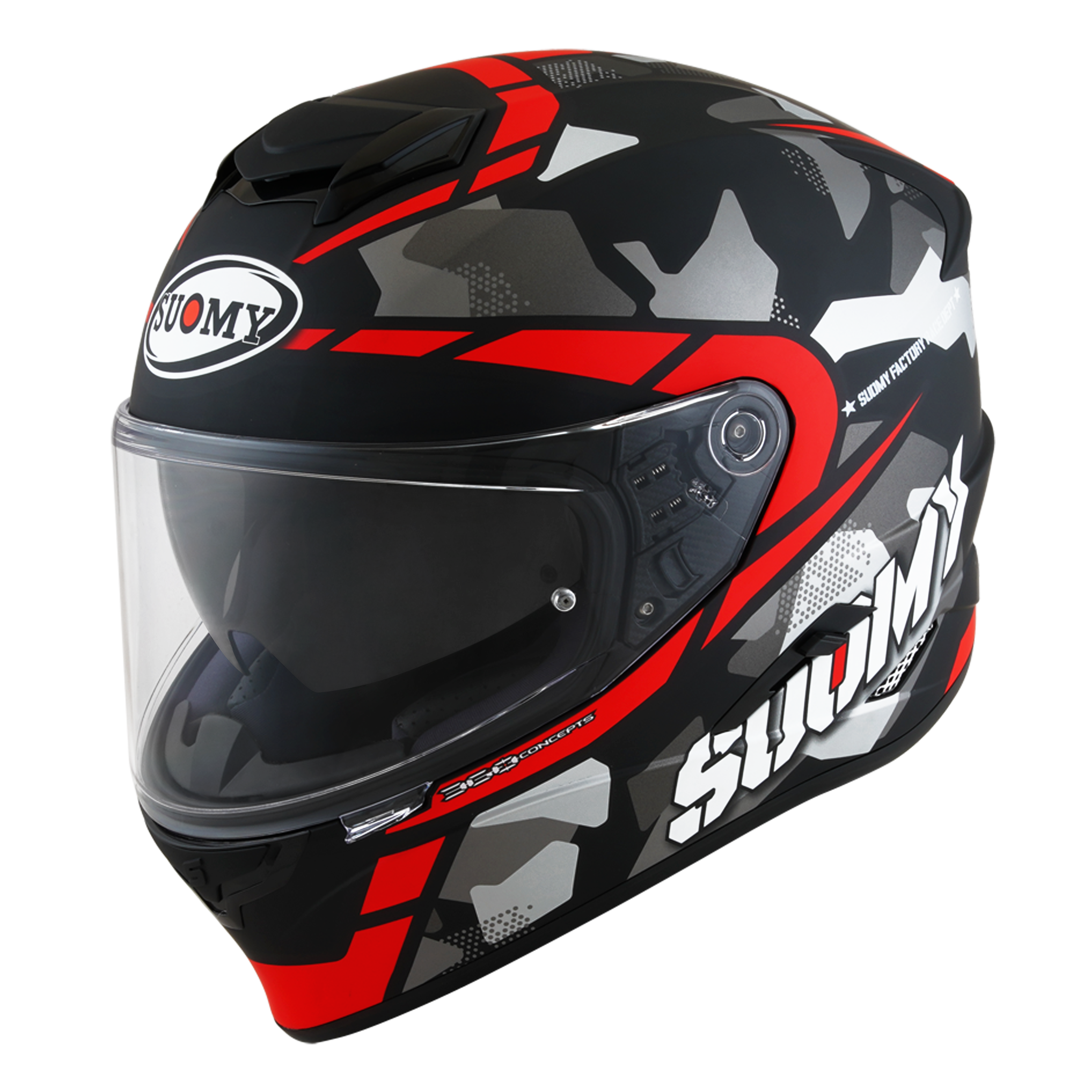 CAPACETE SUOMY STELLAR RACE SQUAD MAT VERMELHO - M -