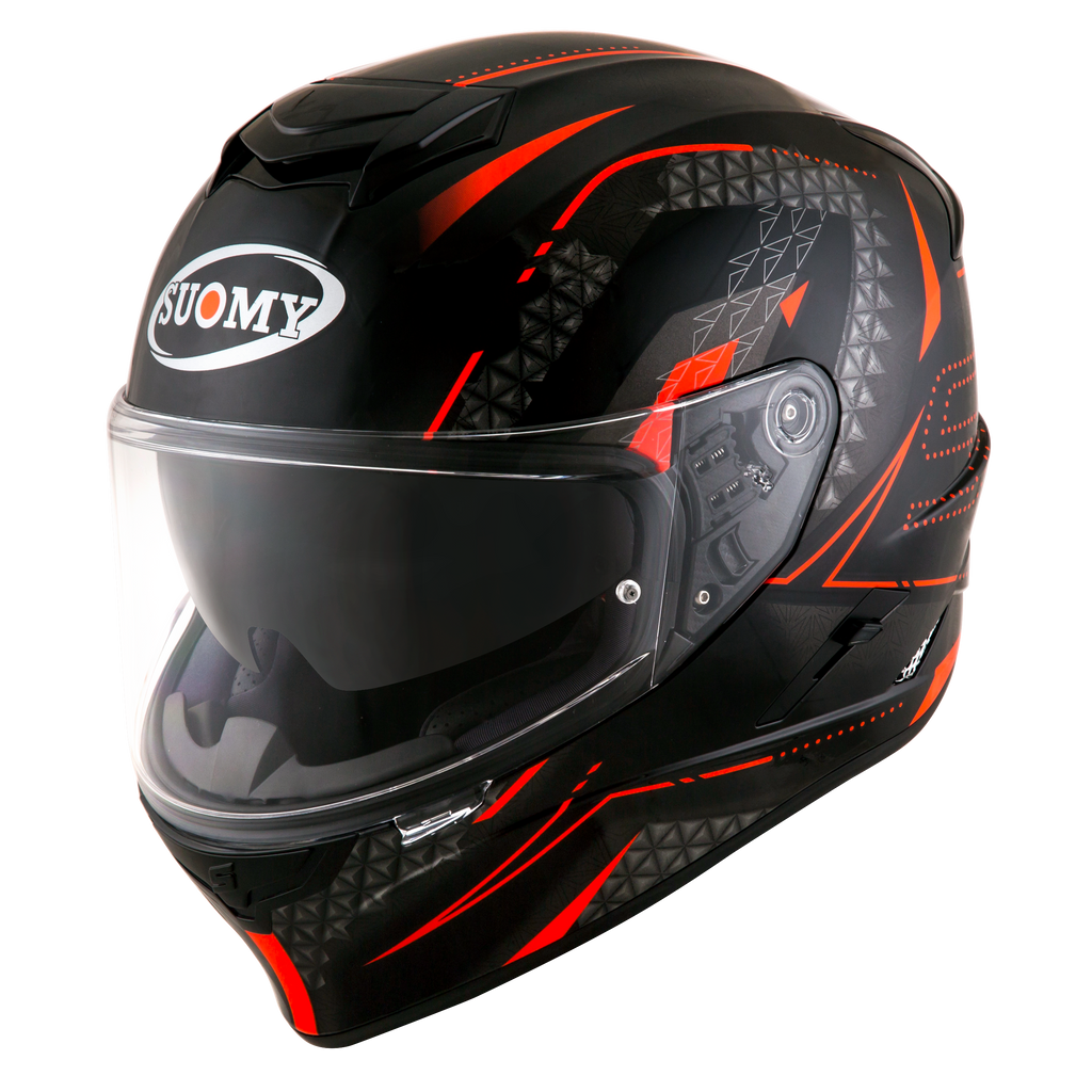 CAPACETE SUOMY STELLAR SHADE PRETO/VERMELHO - M -