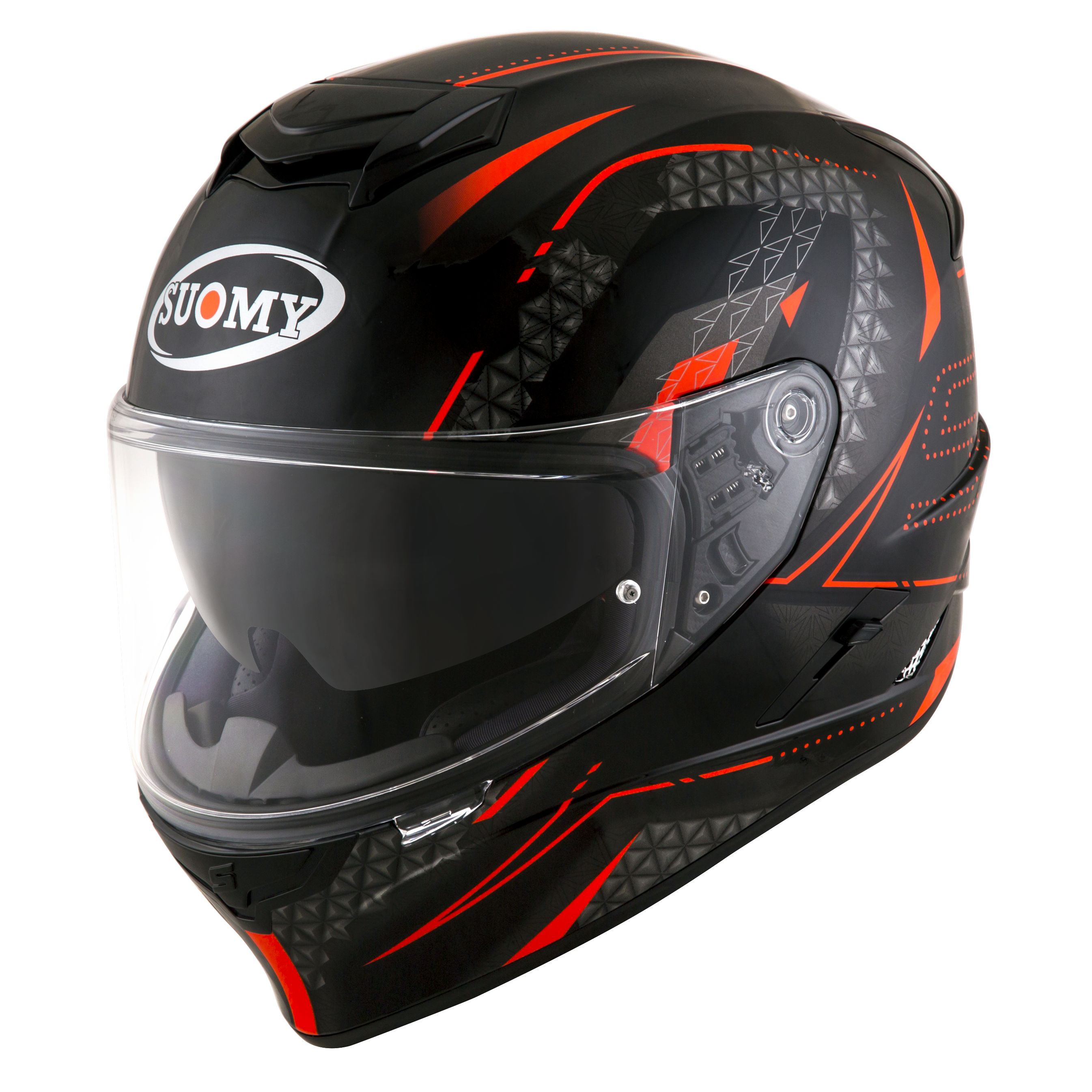 CAPACETE SUOMY STELLAR SHADE PRETO/VERMELHO - M -