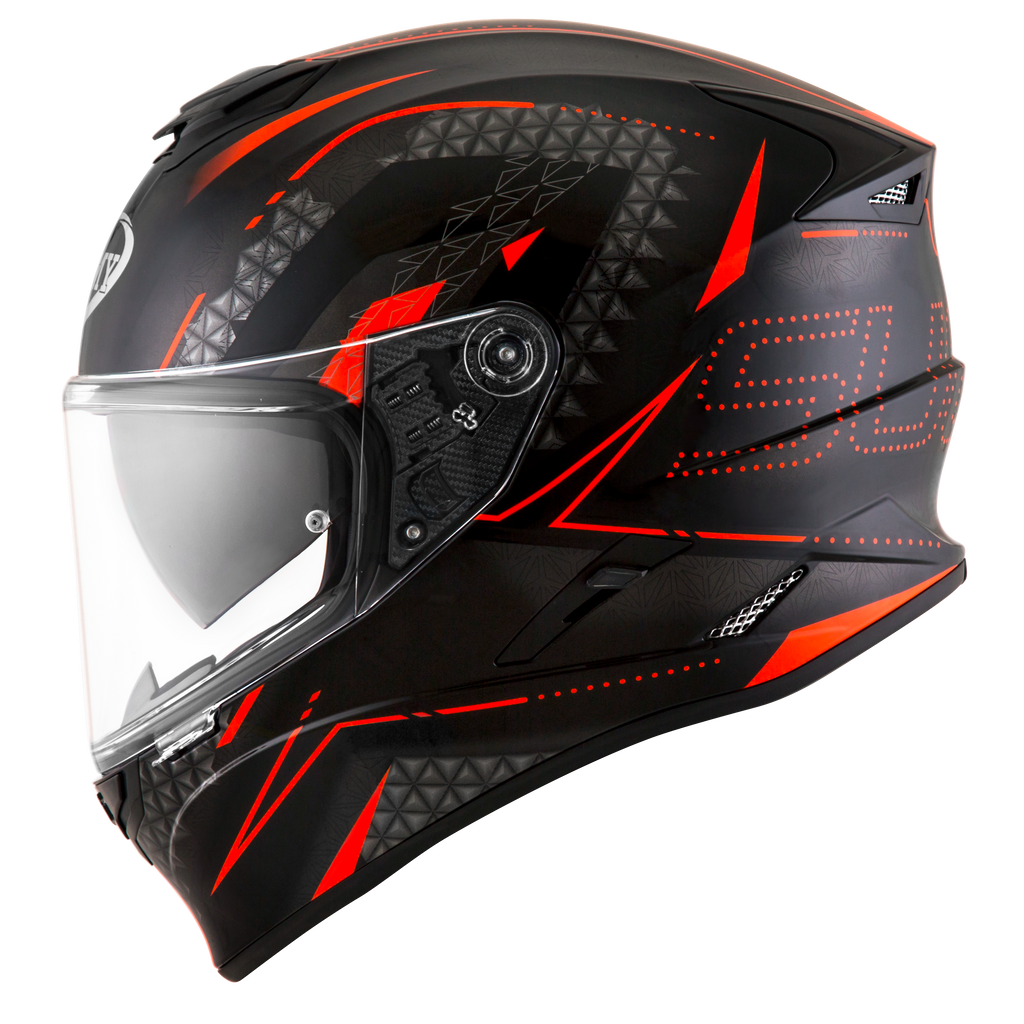 CAPACETE SUOMY STELLAR SHADE PRETO/VERMELHO - M -