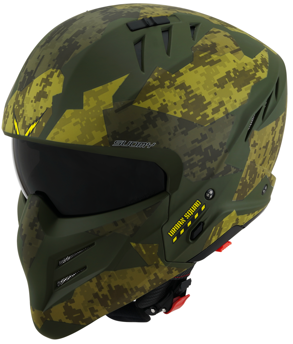 CAPACETE SUOMY ARMOR URBAN SQUAD CAMOUFLAGE MAT VERDE /E6-M
