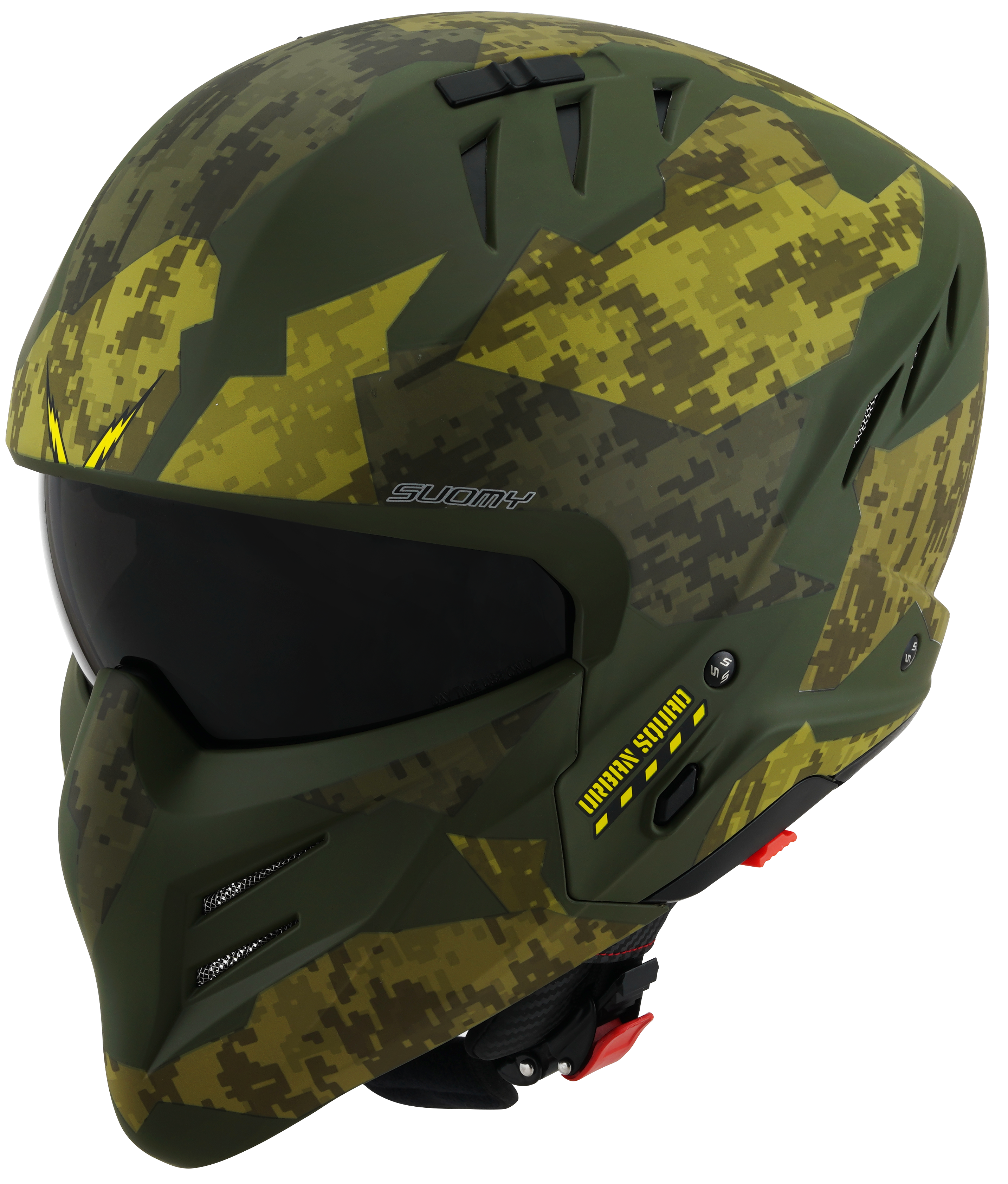 CAPACETE SUOMY ARMOR URBAN SQUAD CAMOUFLAGE MAT VERDE /E6-L