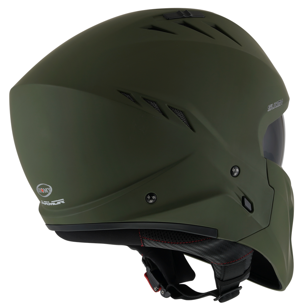CAPACETE SUOMY ARMOR PLAIN MAT VERDE  /E06 - L