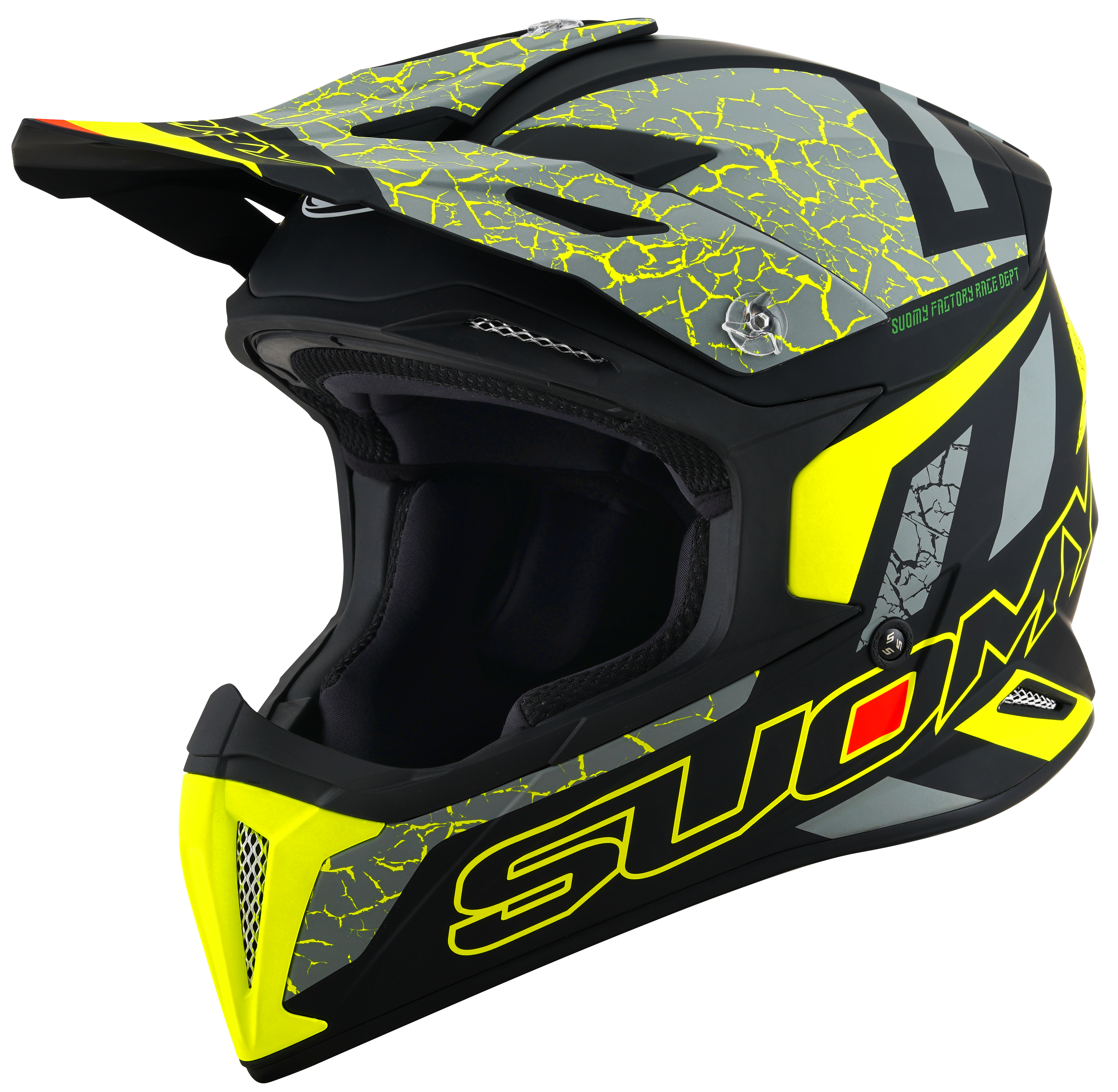 CAPACETE SUOMY X-WING REEL MAT AMARELO FLUO - L