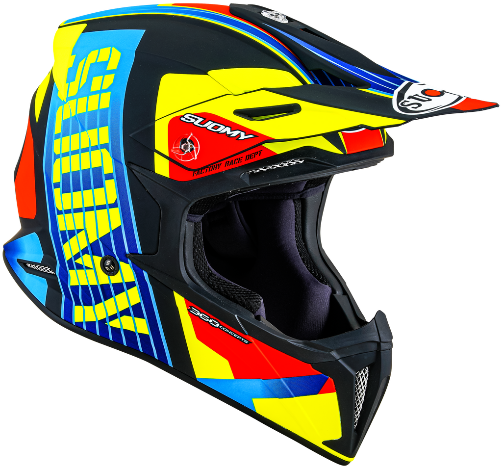 CAPACETE SUOMY X-WING AMPED PRETO/AZUL - M