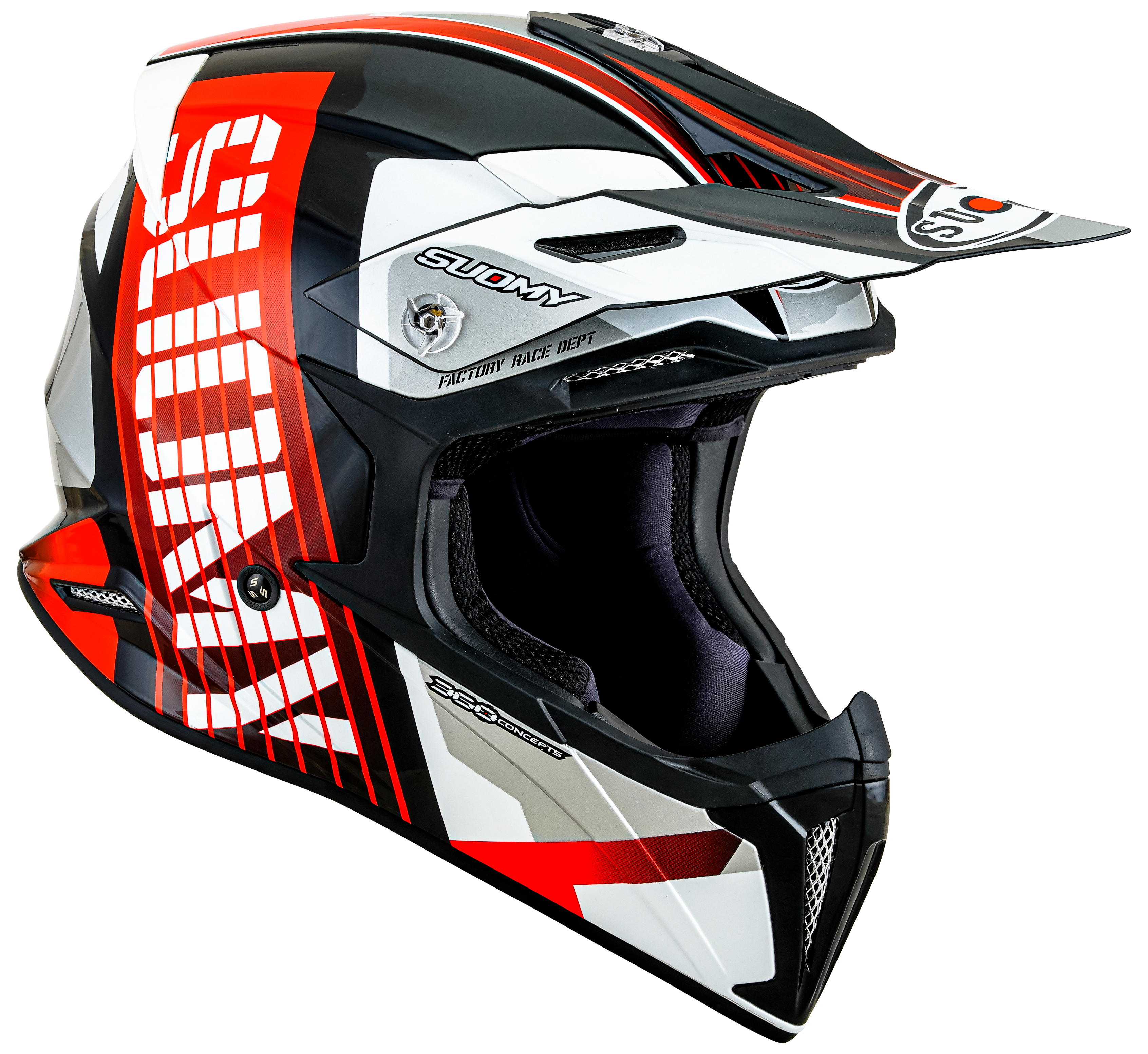 CAPACETE SUOMY X-WING AMPED PRETO/VERMELHO - XL