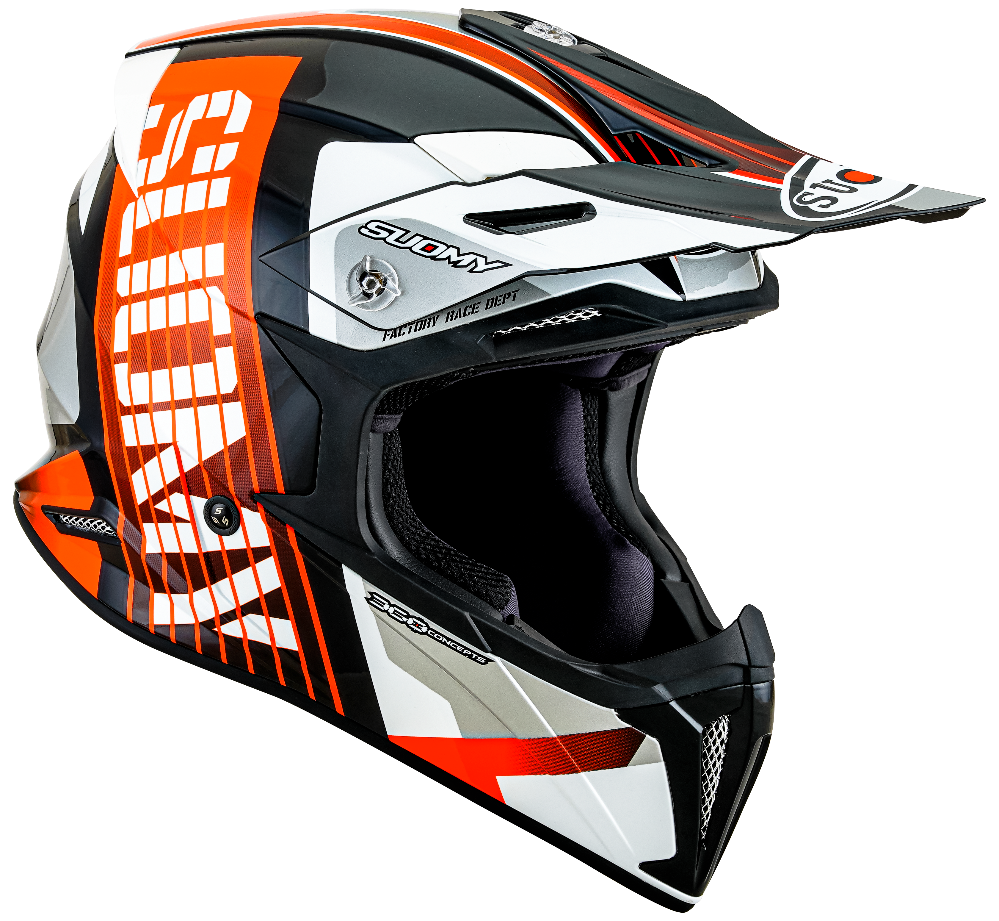 CAPACETE SUOMY X-WING AMPED PRETO/LARANJA - L