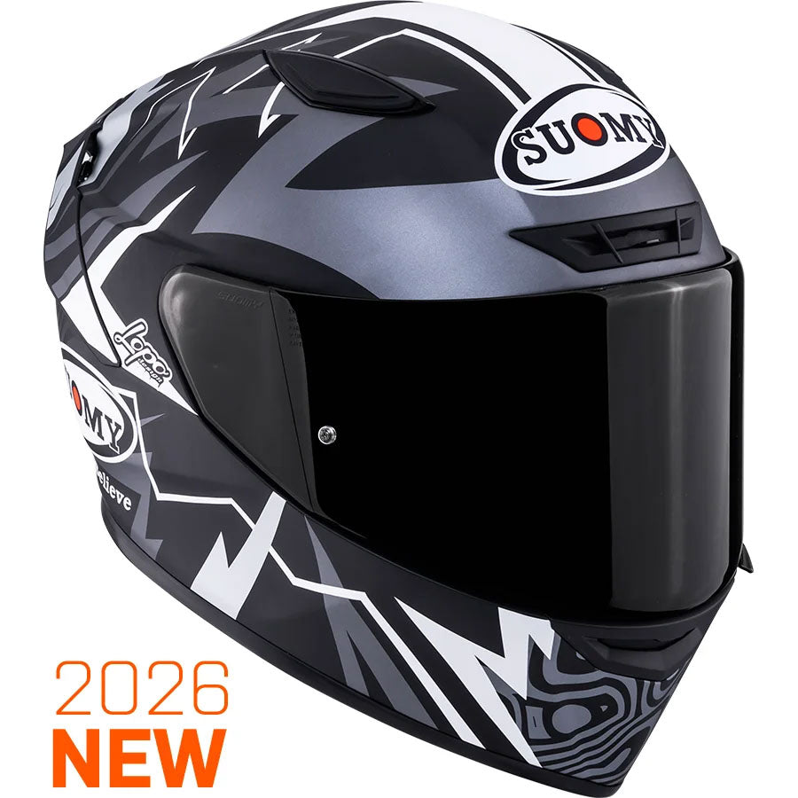 CAPACETE SUOMY TRACK-1 SAM LOWES REPLICA 2025 PRETO MAT - M