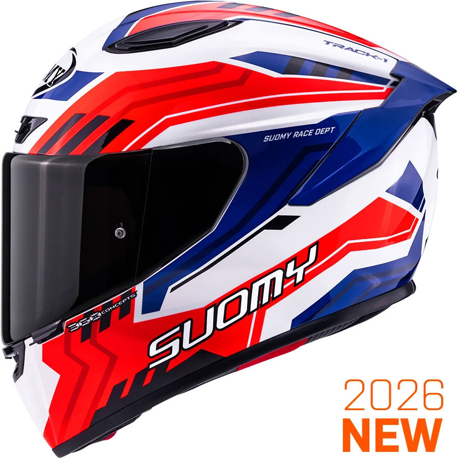 CAPACETE SUOMY TRACK-1 FRAMEWORK BRANCO/VERMELHO/AZUL - XL