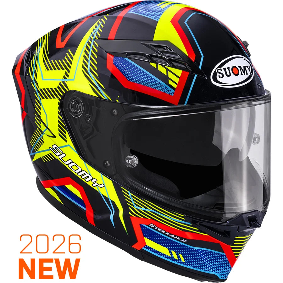 CAPACETE SUOMY STELLAR 2 BLACKSTAR AZUL/AMARELO - L