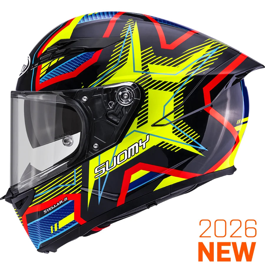 CAPACETE SUOMY STELLAR 2 BLACKSTAR AZUL/AMARELO - XL