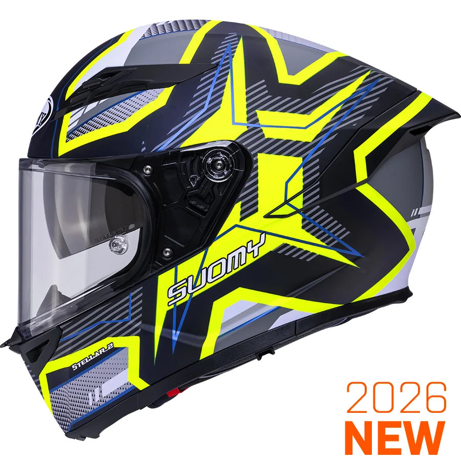 CAPACETE SUOMY STELLAR 2 BLACKSTAR PRETO/AMARELO MAT - L