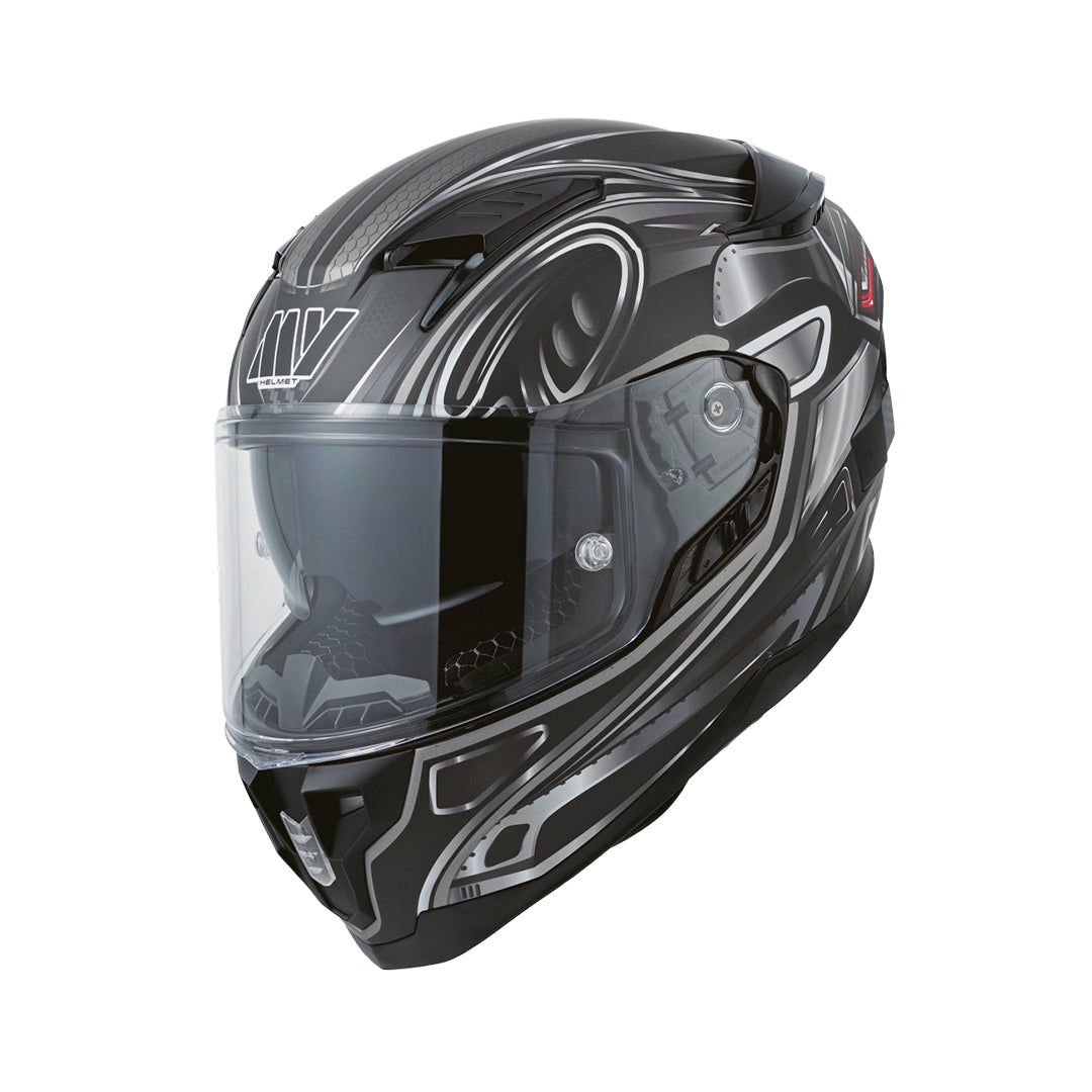 CAPACETE MY HELMET INTEGRAL FF938 DVS PRETO MAT/CINZA - XL