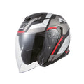 CAPACETE MY HELMET JET OF835 DVS PRETO MAT/CINZA/VERMELHO - XL