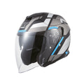 CAPACETE MY HELMET JET OF835 DVS PRETO MAT/CINZA/AZUL - S