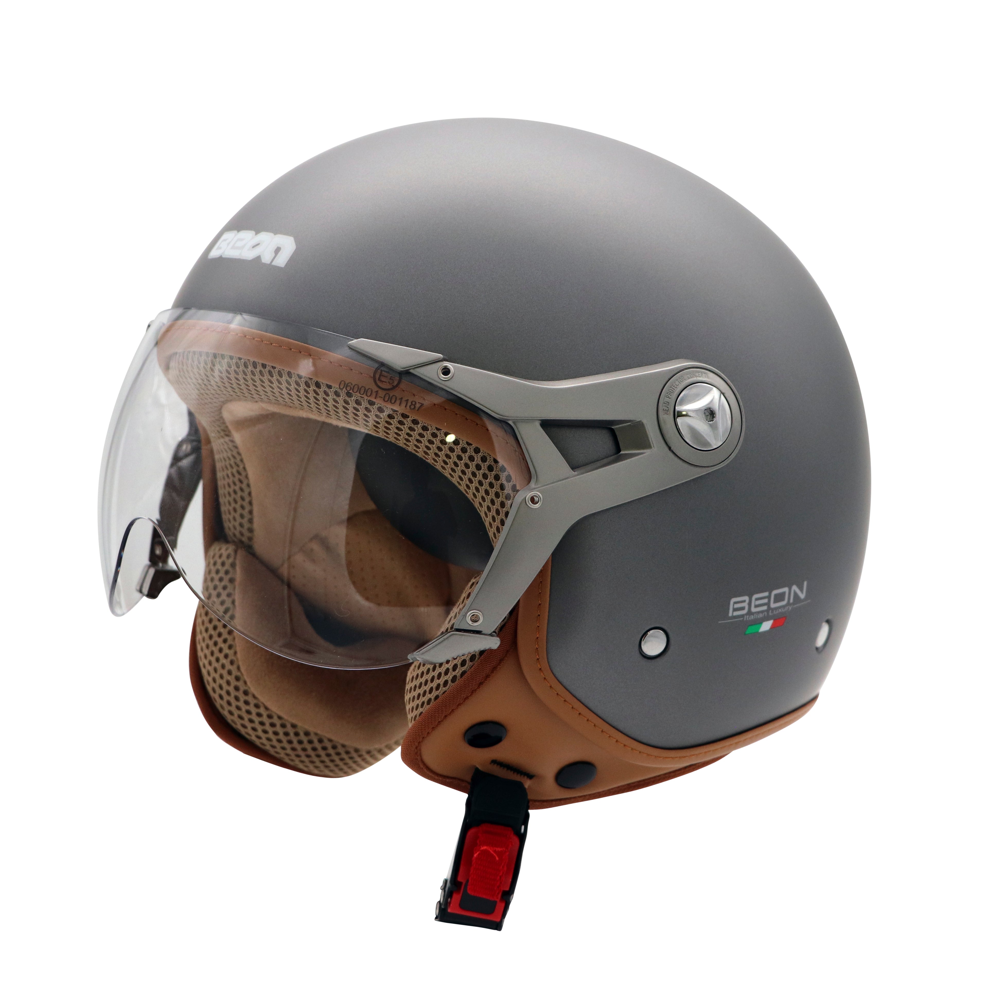 CAPACETE BEON B-100B SOLID TITANIO MAT - M