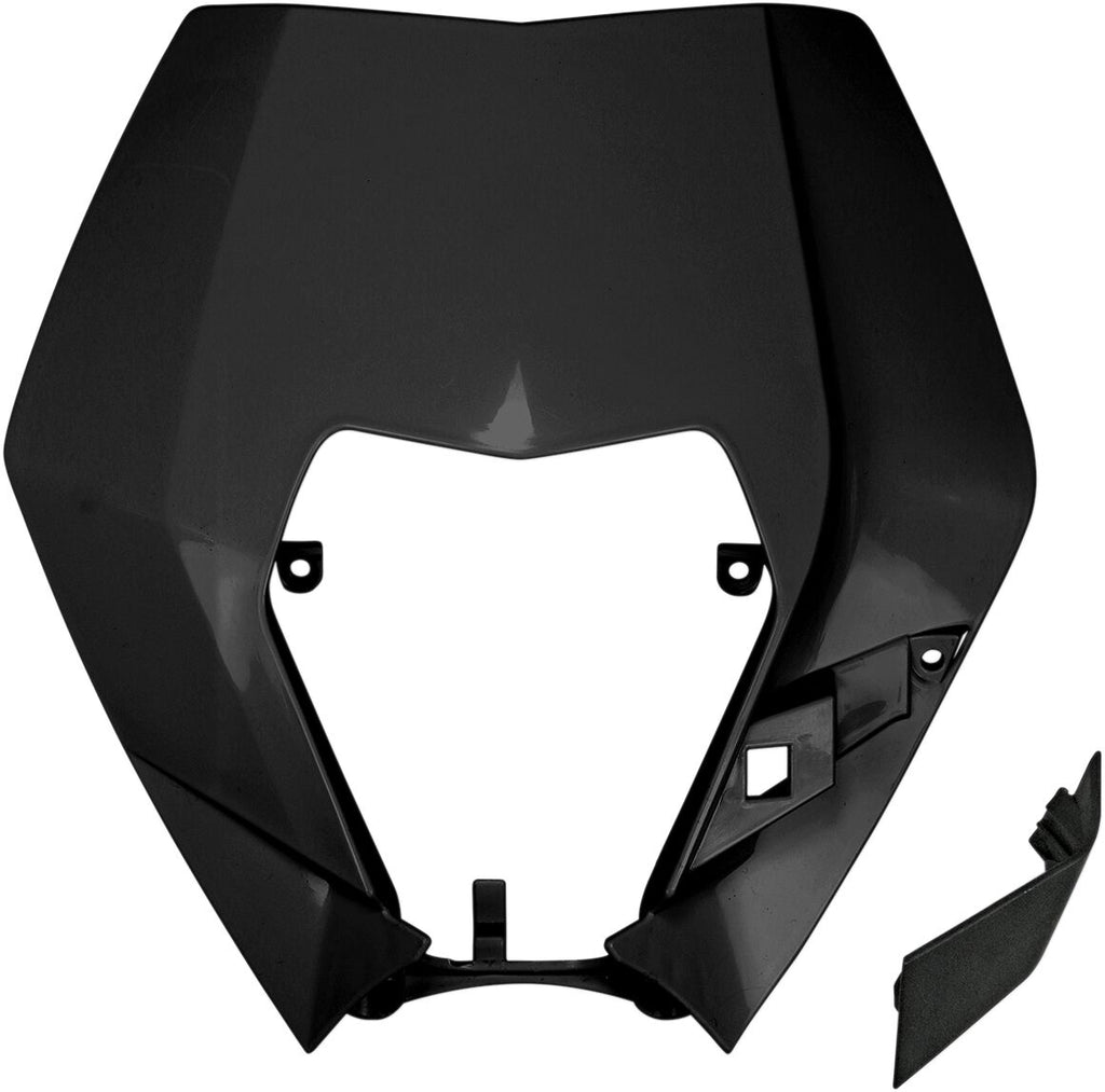 HEADLIGHT PLAST EXC 09-13 BLK