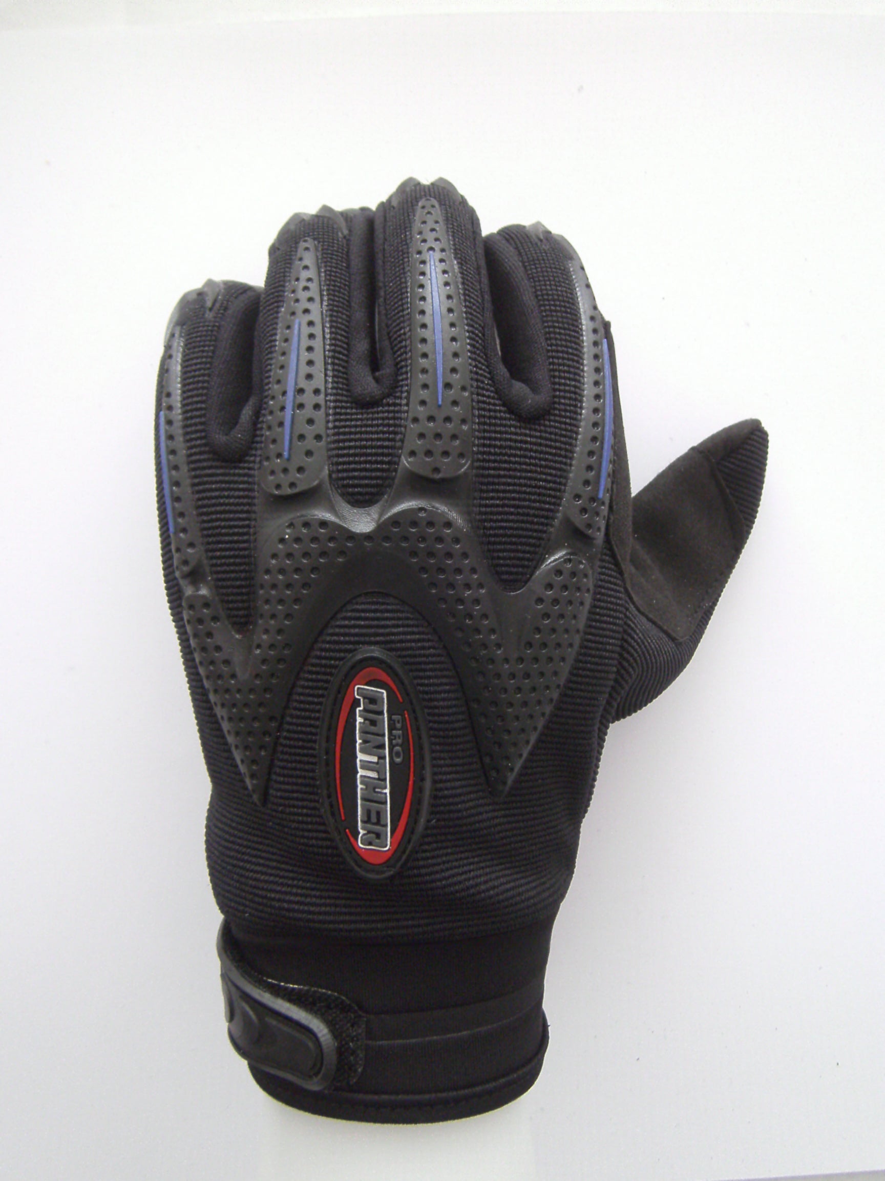 A-1433 LUVAS MX PRO PANTHER PRT/AZUL - S