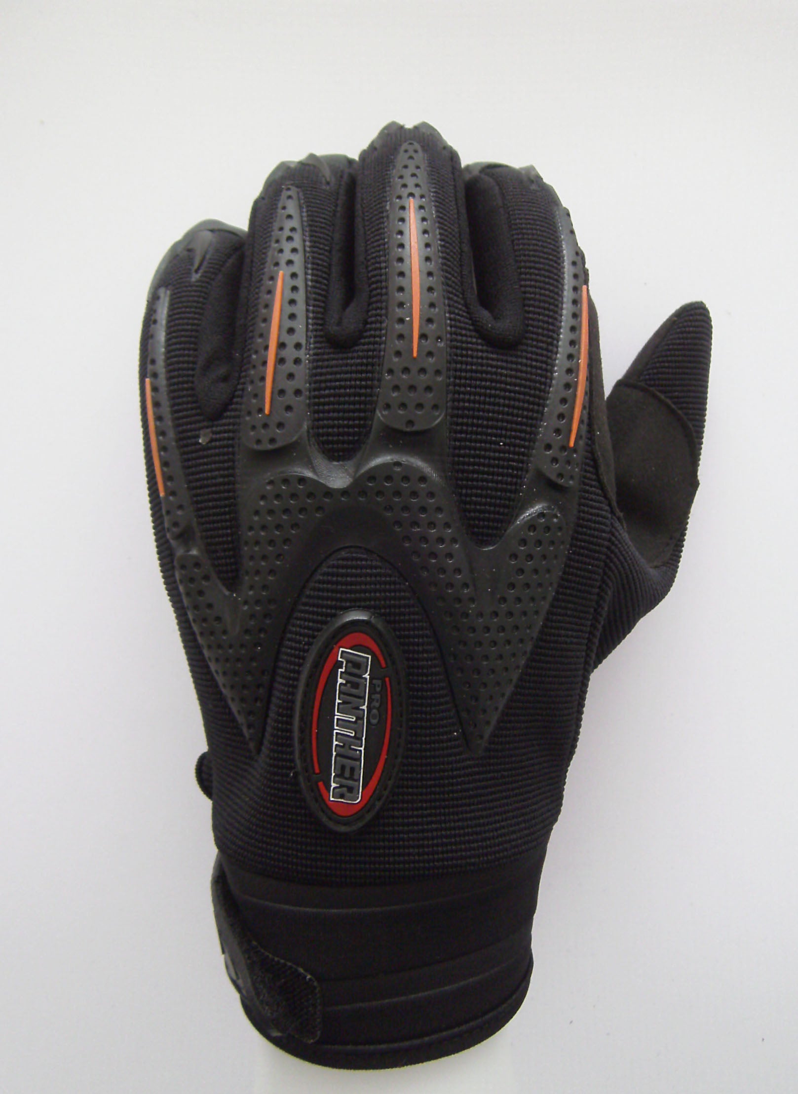 A-1433 LUVAS MX PRO PANTHER PRT/LARANJA - S