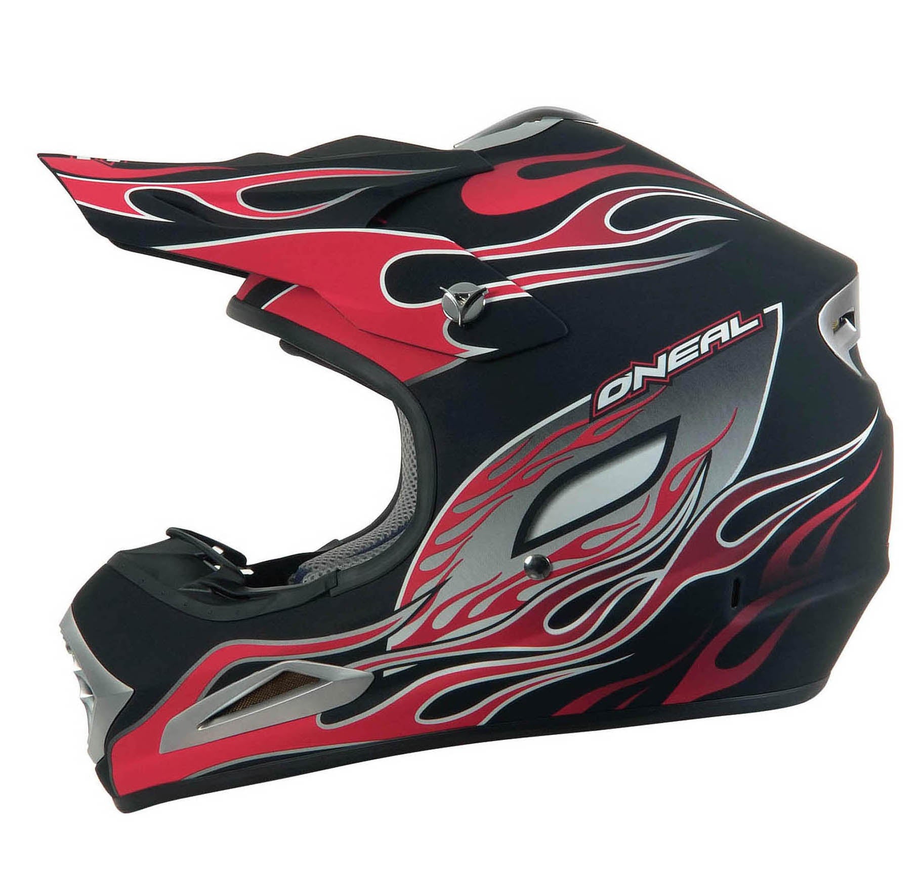 CAPACETE O NEAL FLAMES PRT MAT/VERM/BRONZE - L