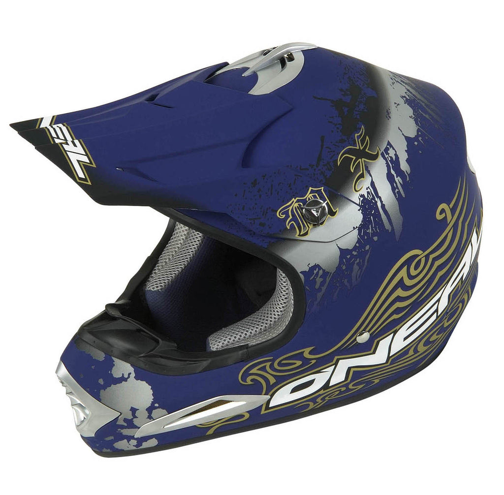 CAPACETE O NEAL KAOTIC AZUL MAT/DOUR/PRT - M