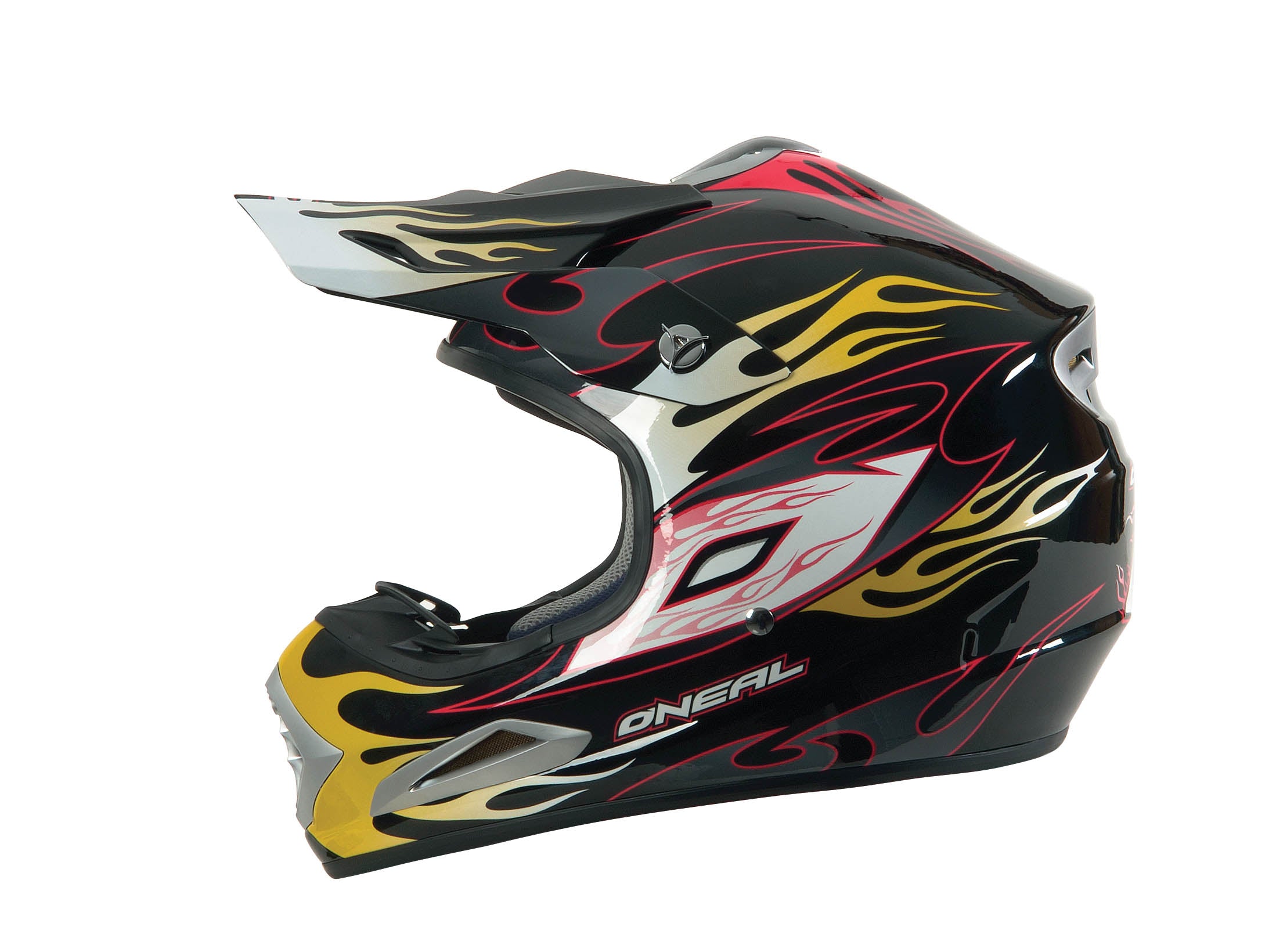 CAPACETE O NEAL EYES PRT/VERM/AMAR - M