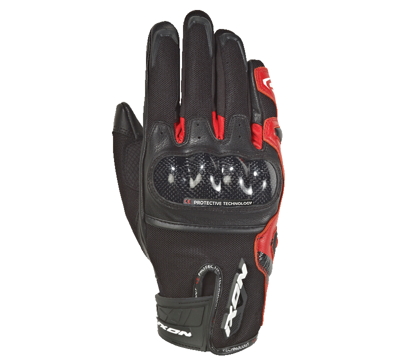LUVAS IXON RS RISE AIR PRETO/VERMELHO 300 11 1 045-1058 - M -