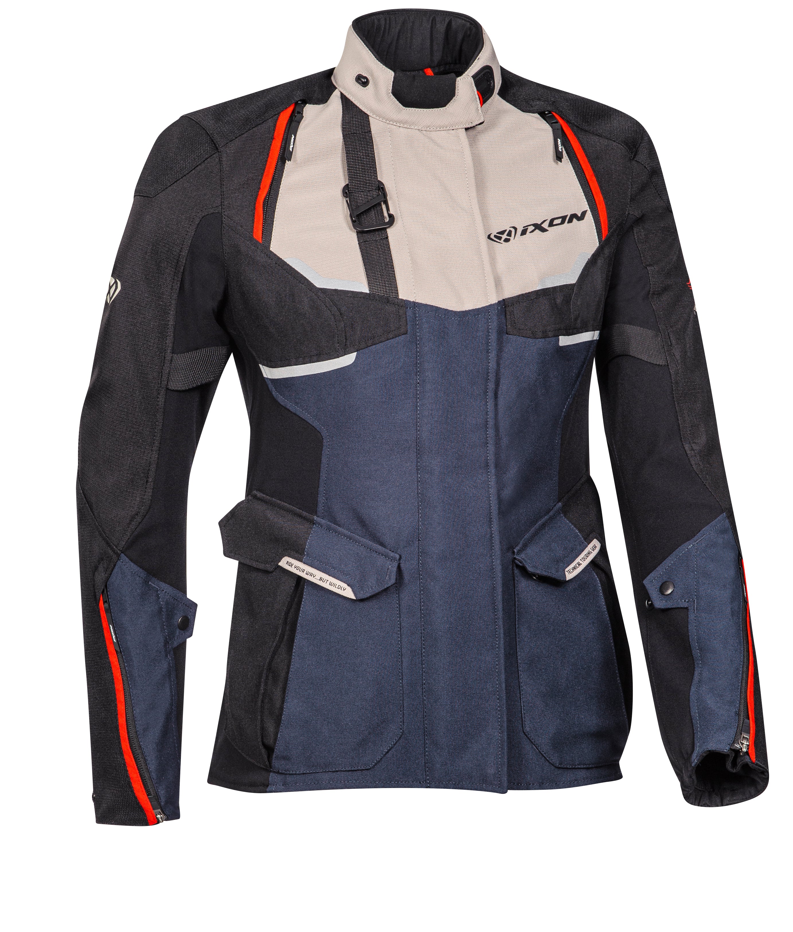 BLUSAO IXON LADY EDDAS GREGE/NAVY/PRT 105 10 2 037-6024 - M -