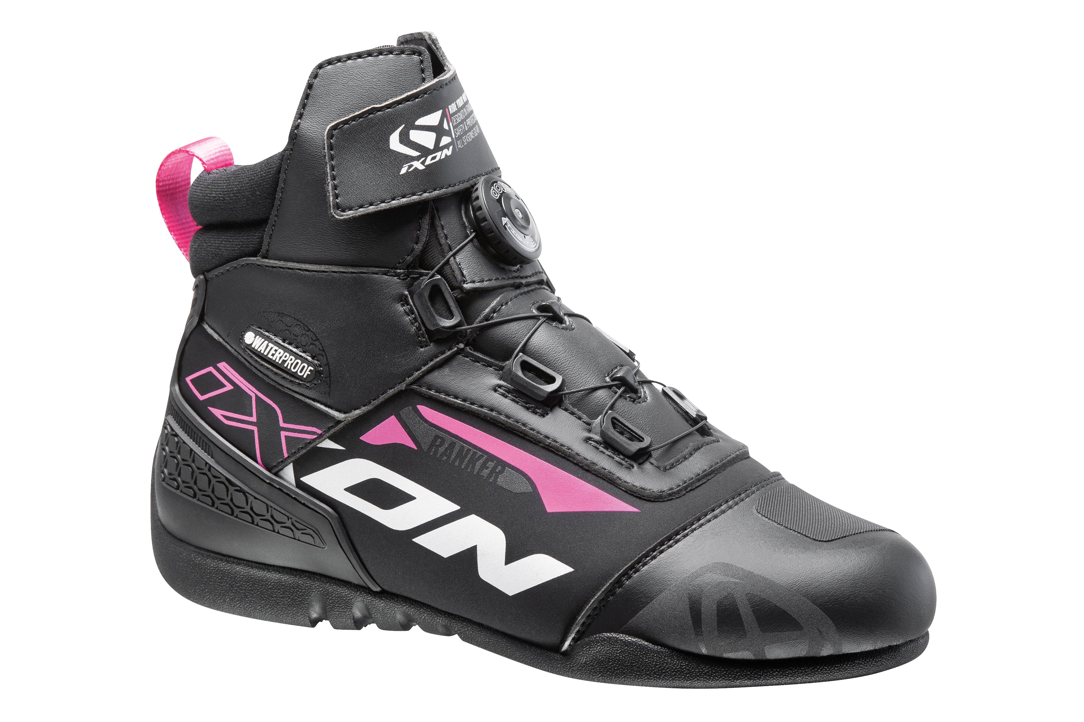 BOTAS IXON LADY RANKER WP PRETO/BRANCO/FUSCIA 508 11 2 005-1019 - 37