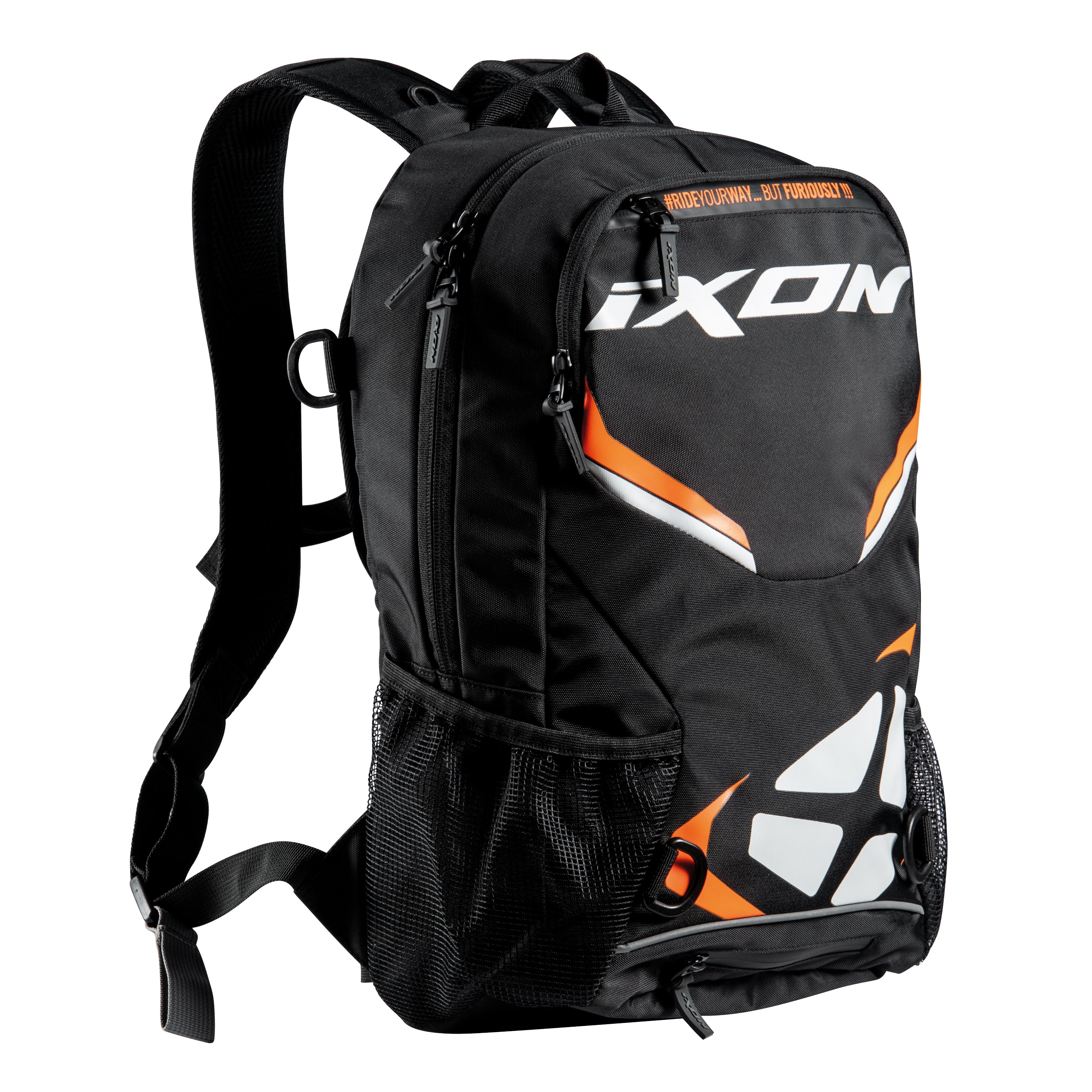 MOCHILA IXON R-TENSION 23 PRETO/BRANCO/LARANJA 501 10 1 004-1025