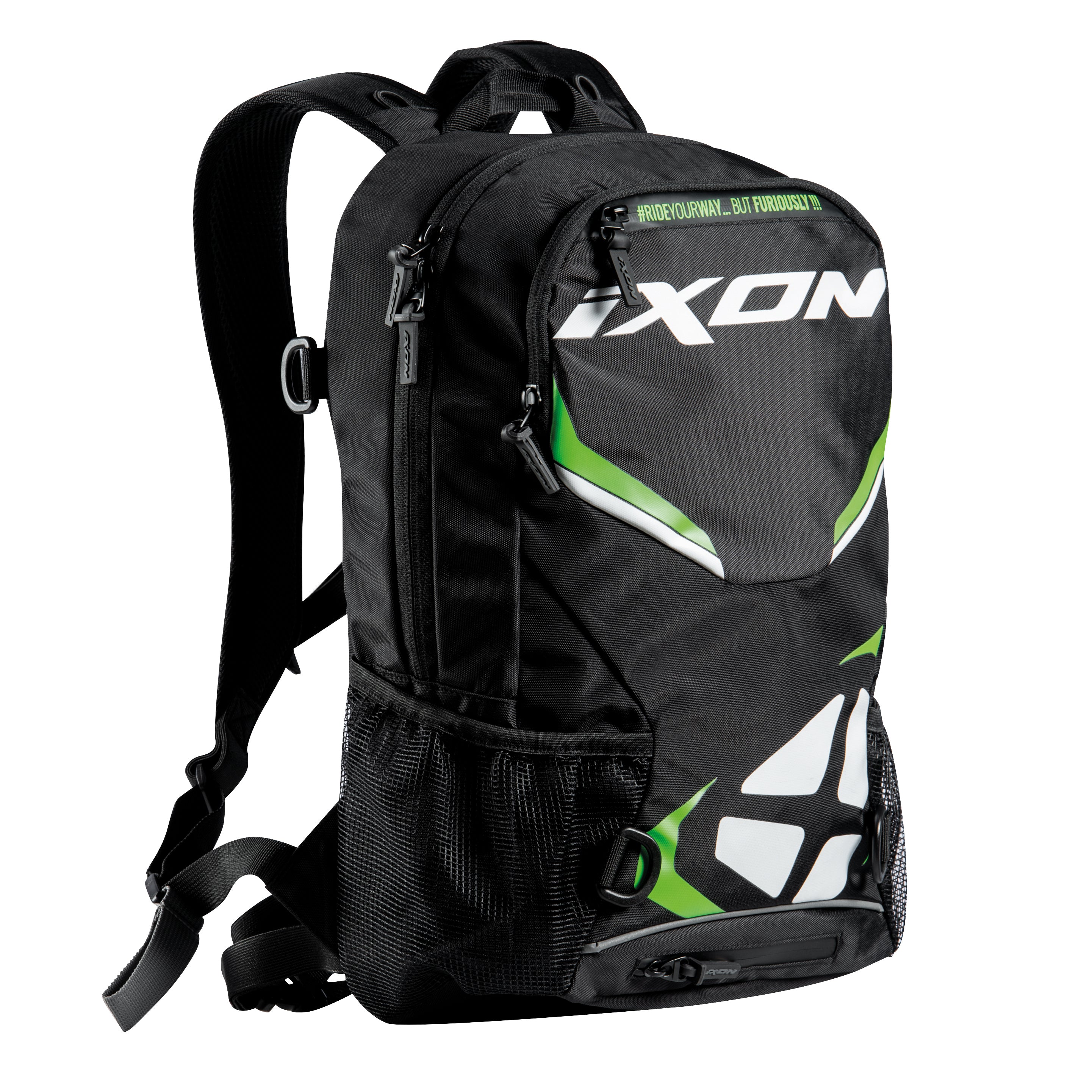 MOCHILA IXON R-TENSION 23 PRETO/BRANCO/VERDE 501 10 1 004-1028