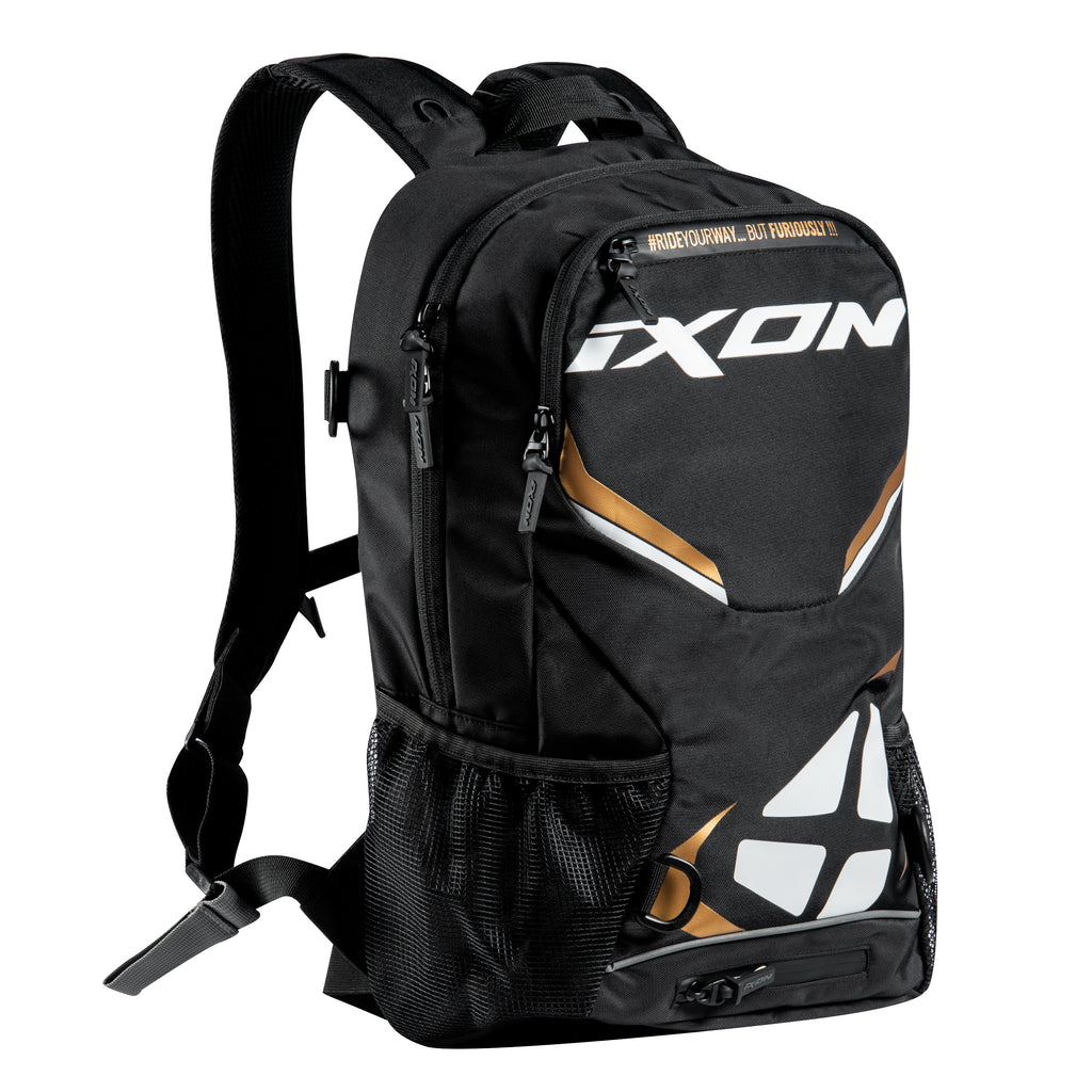 MOCHILA IXON R-TENSION 23 PRETO/BRANCO/DOURADO 501 10 1 004-1106
