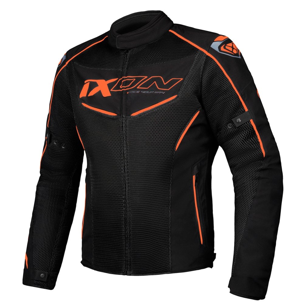 BLUSAO IXON FLICKER PRETO/LARANJA 100 10 1 158-1055 - XL -