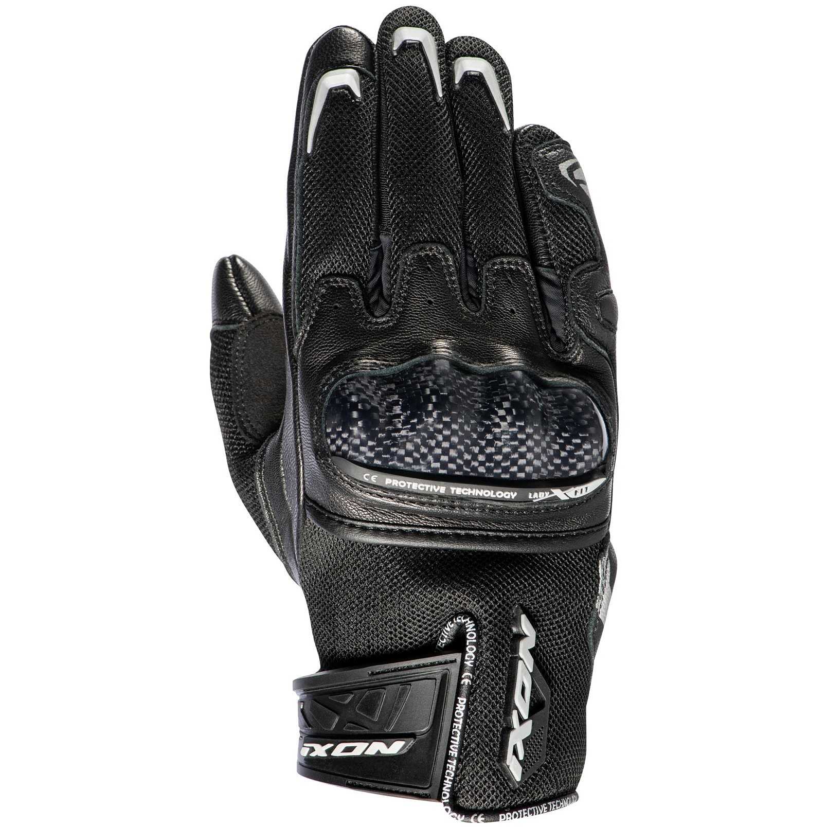 LUVAS IXON LADY RS RISE AIR PRETO/PRATA 300 11 2 015-1012-XS -