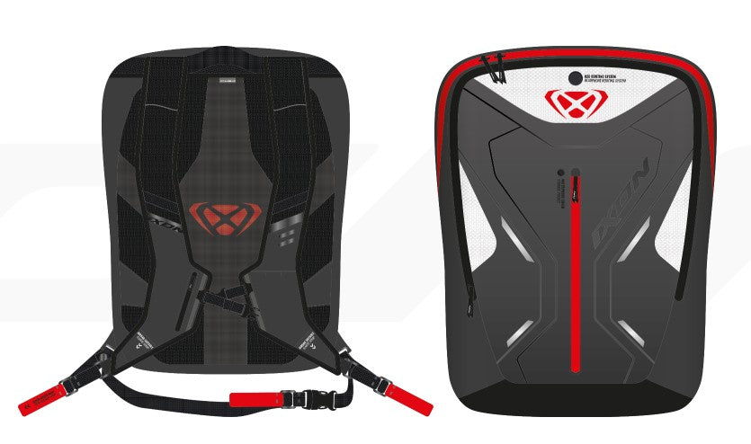 MOCHILA IXON R-LASER 25 PRETO/BRANCO/VERMELHO 501 10 1 006-1027