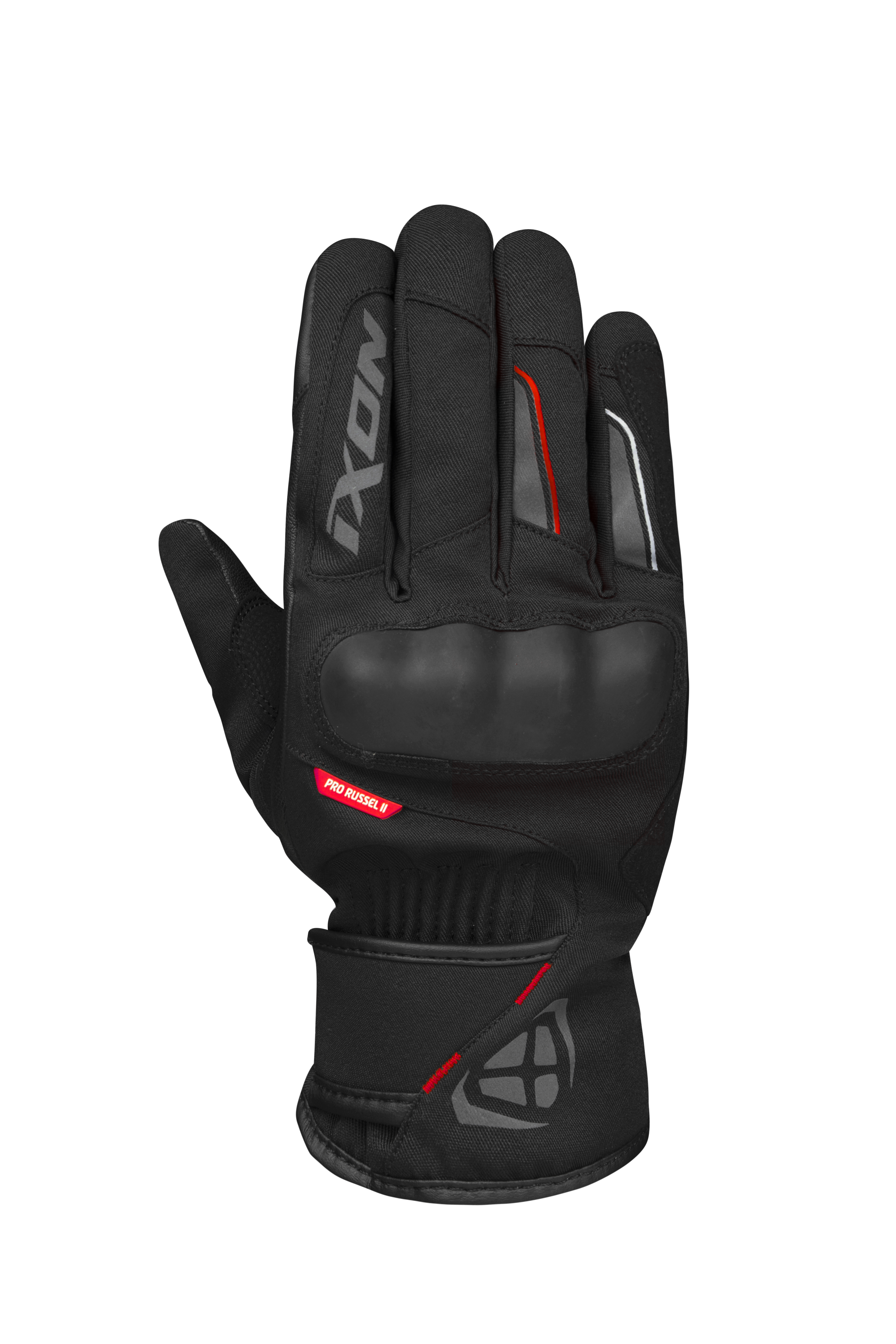 LUVAS IXON PRO RUSSEL 2 PRETO/VERMELHO 300 11 1 081-1058 - M