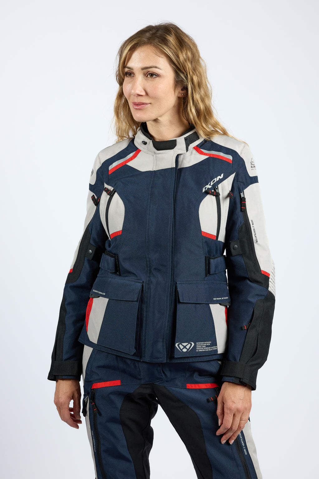 BLUSAO IXON LADY MIDGARD GREGE/NAVY/PRETO 105 10 2 047-6024 - S