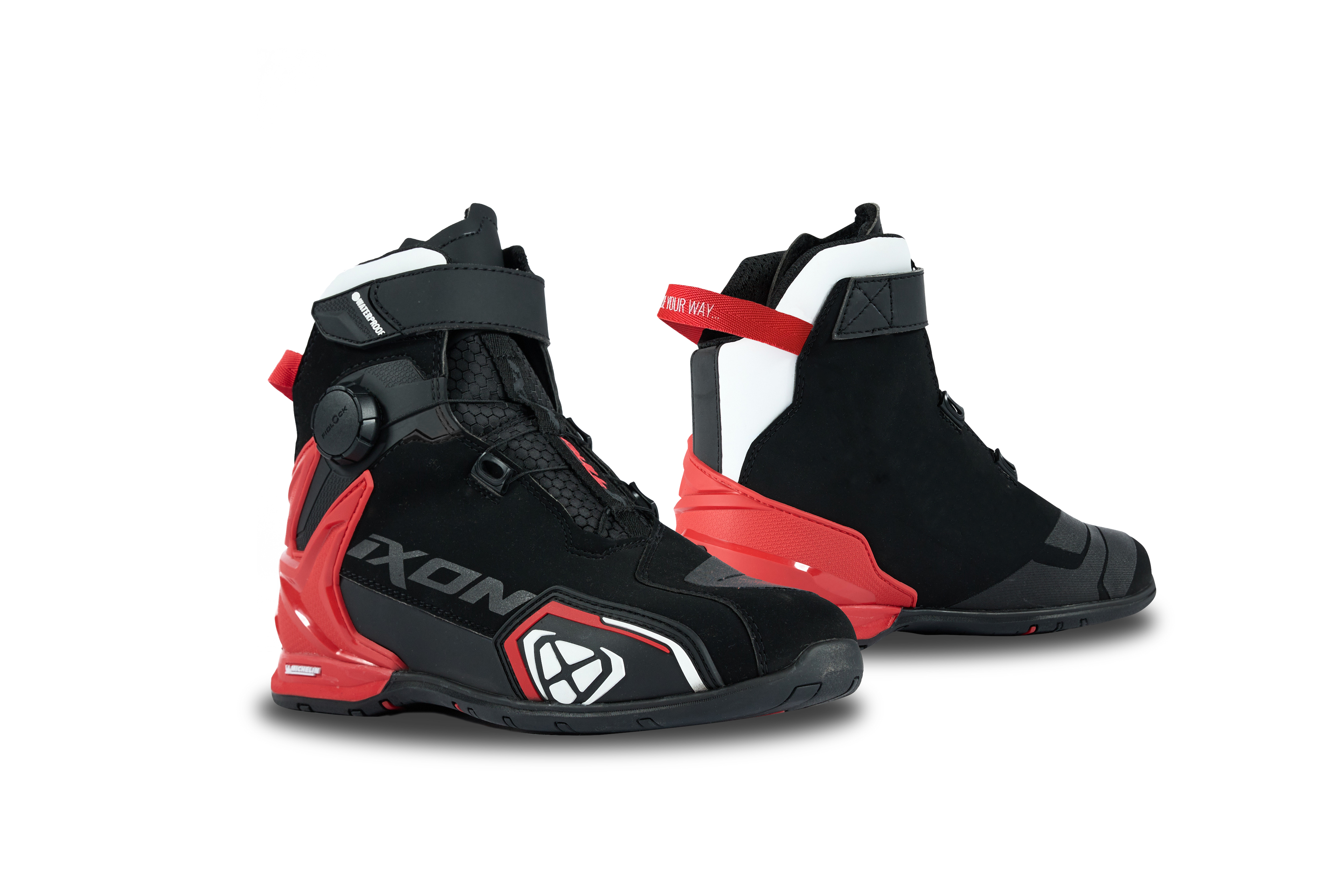 BOTAS IXON BULL 2 WP PRETO/BRANCO/VERMELHO 508 10 1 007-1027 - 42