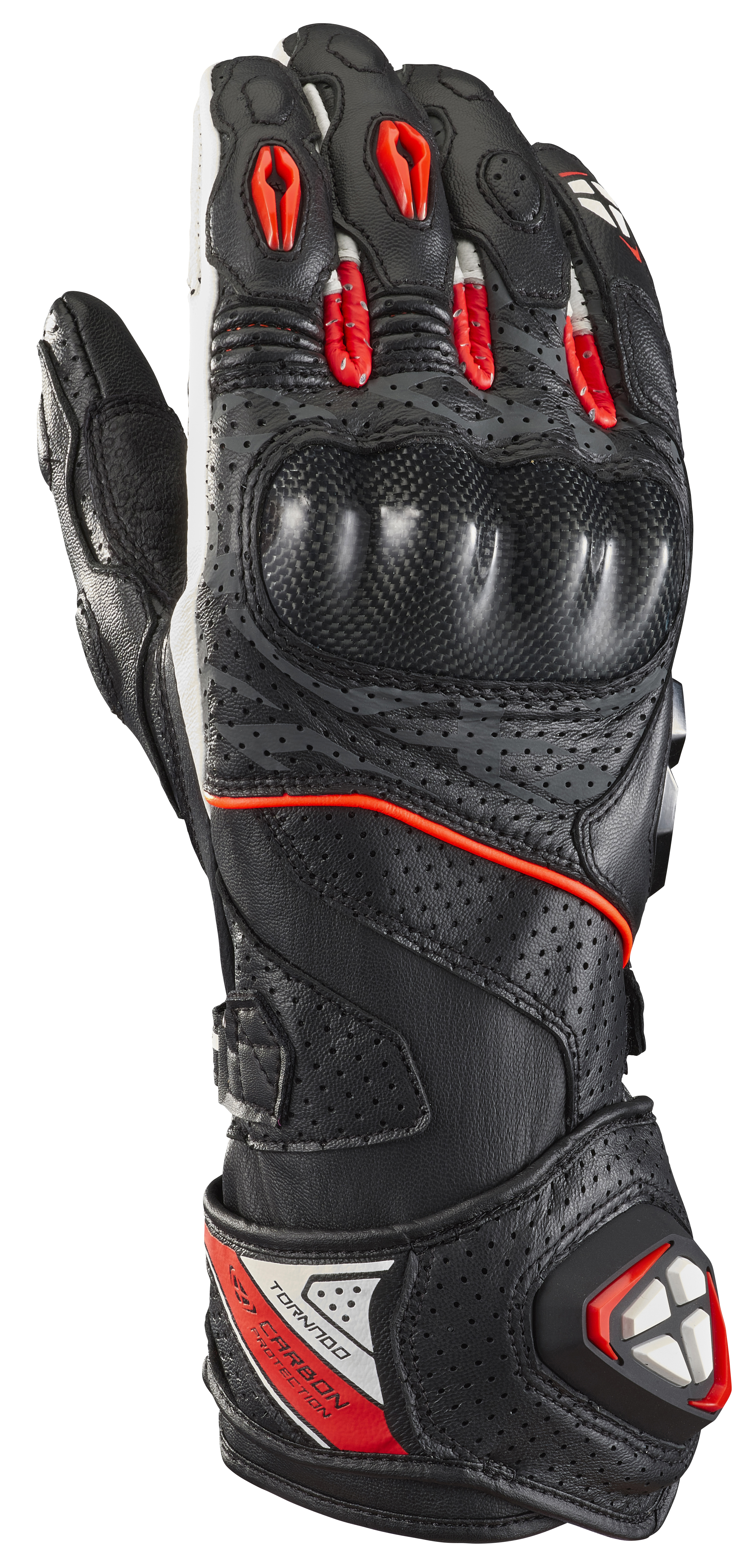 LUVAS IXON TORNADO AIR PRETO/BRANCO/VERMELHO 300 21 1 081-1027 - M