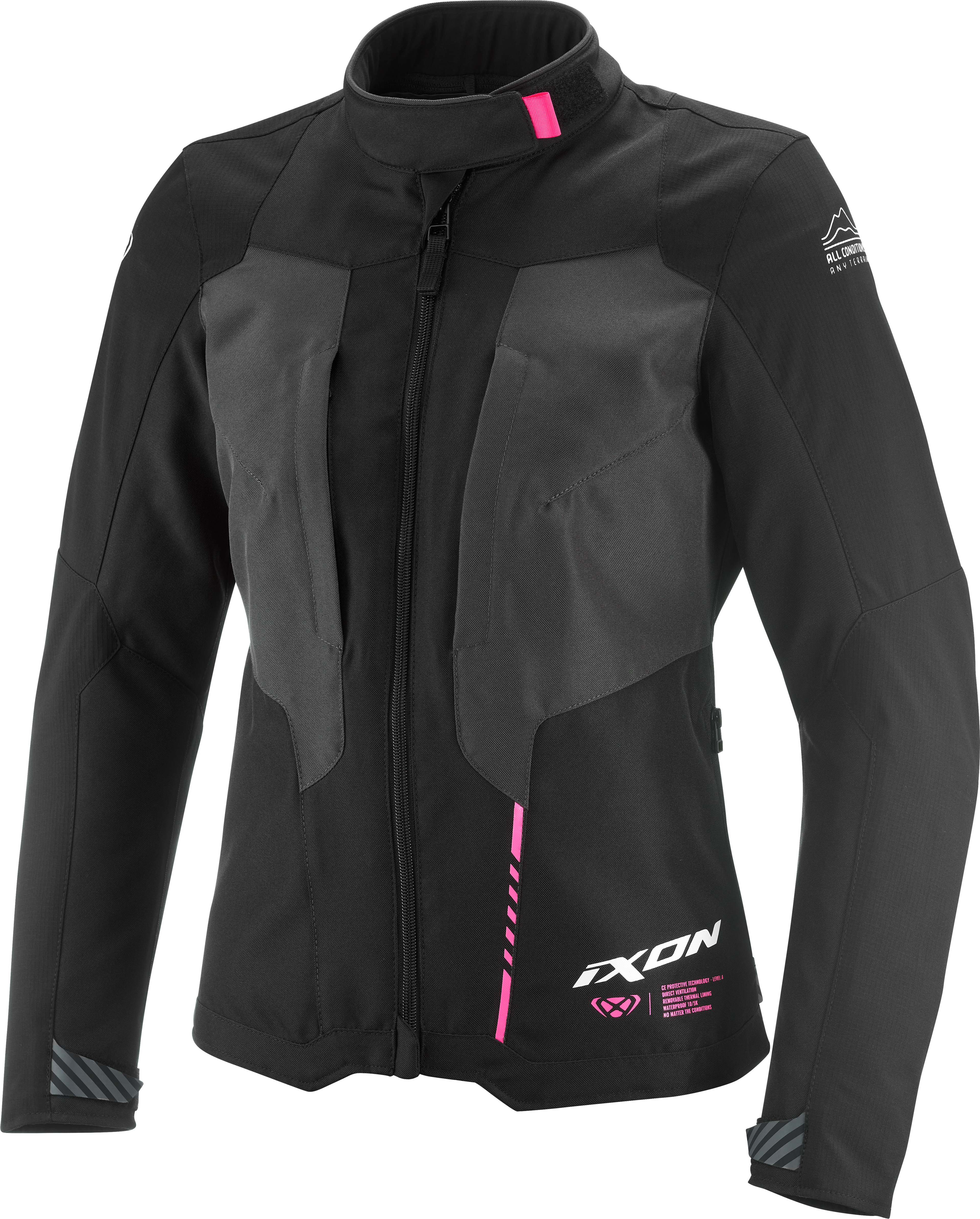 BLUSAO IXON LADY TYR PRETO/ANTRACITE/ROSA 105 10 2 057-1151 - M