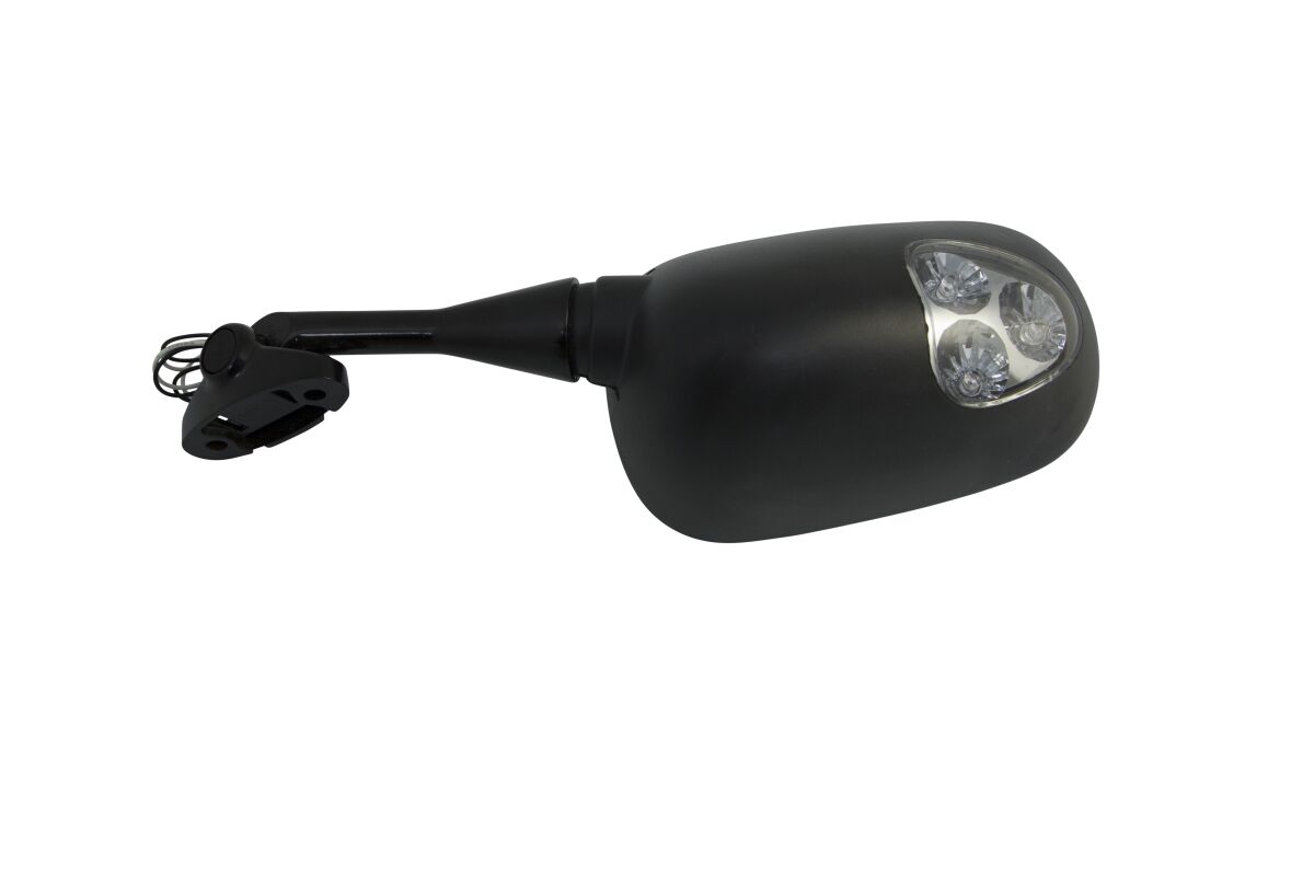 MIRROR BLACK LEFT EC W/ LED