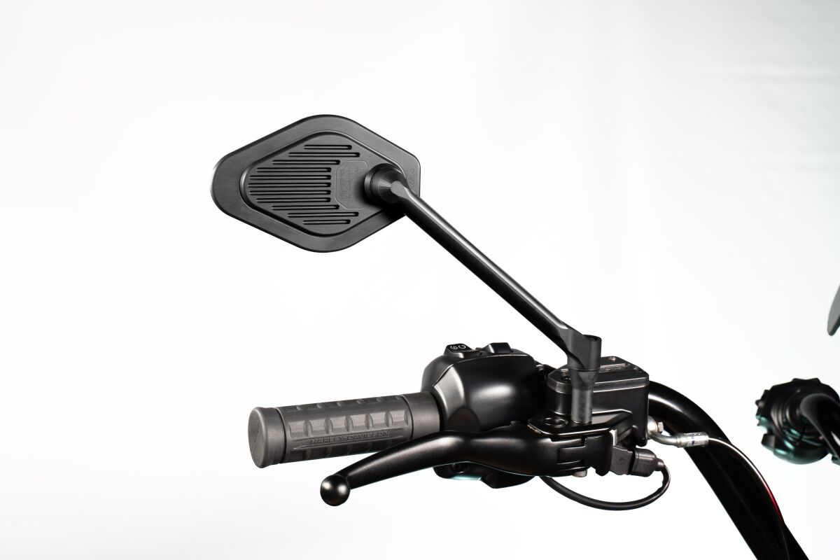 MIRROR ADJUSTABLE LONG STEM BL