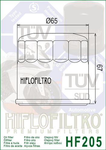 OIL FILTER HIFLOFILTRO HF205